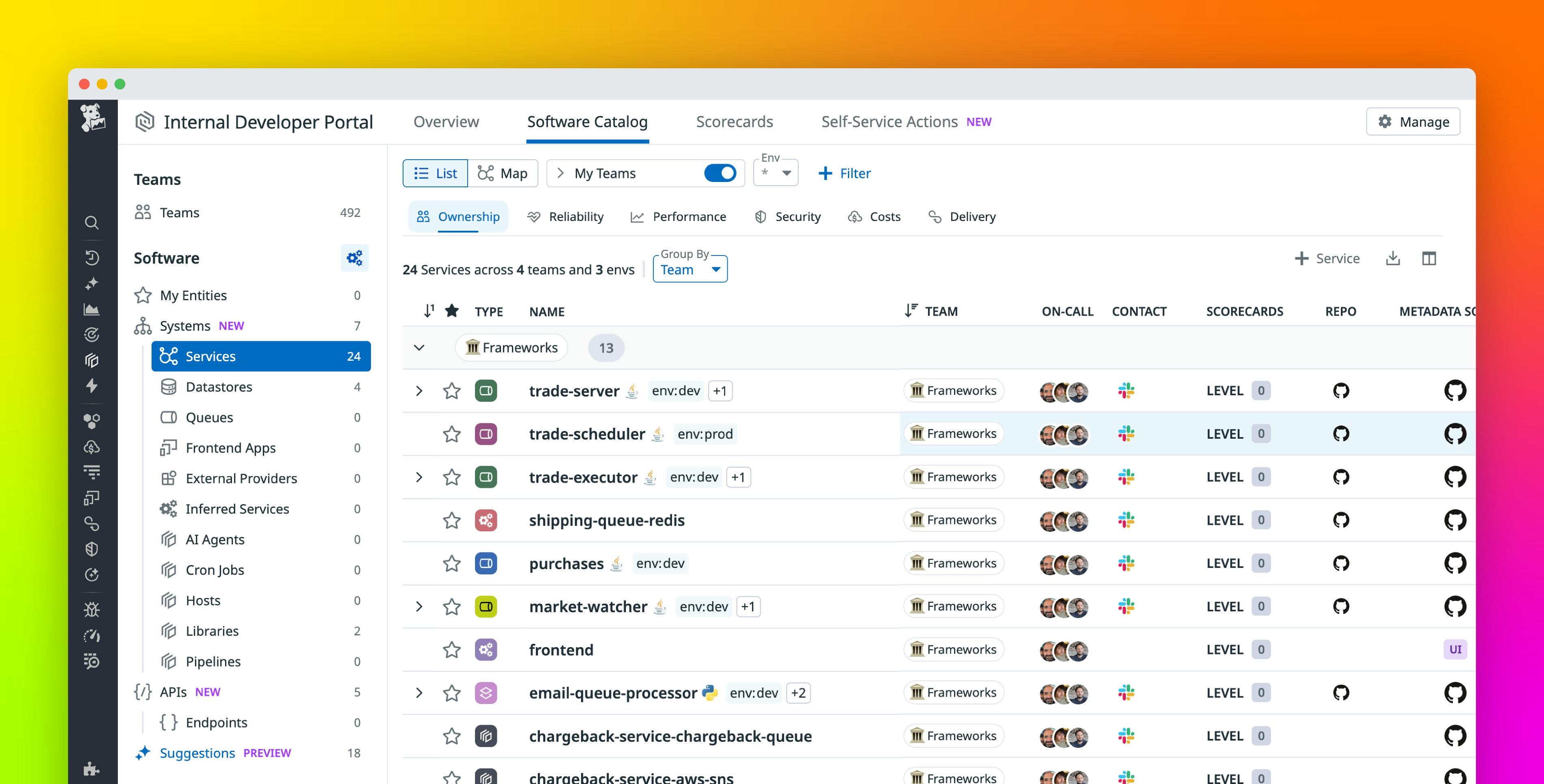 Keep service ownership up to date with Datadog Teams' GitHub integration
