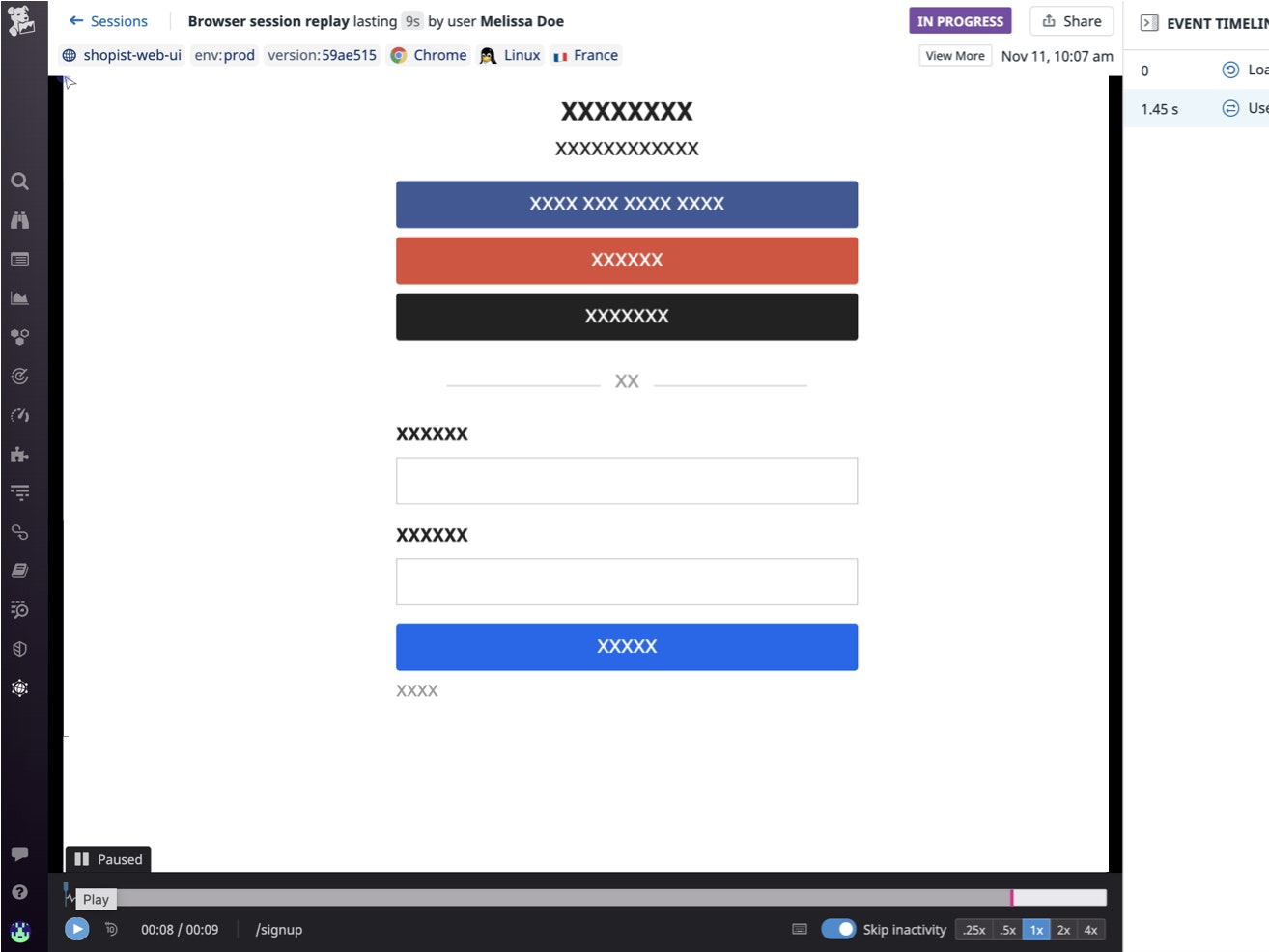 The mask privacy setting provides the highest level of security by obfuscating all text and input fields. The mask privacy setting provides the highest level of security by obfuscating all text and input fields.