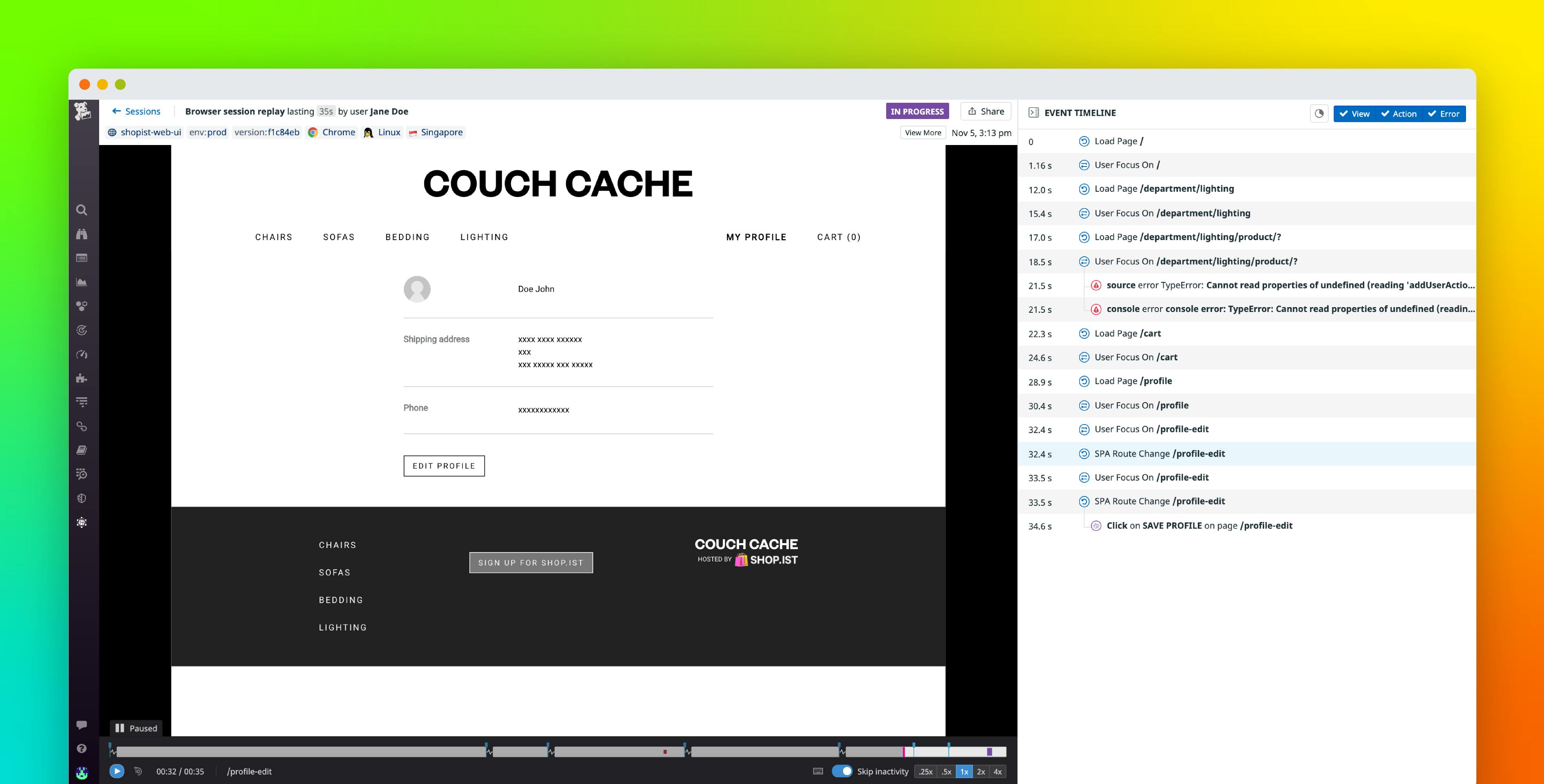 Obfuscate user data with Session Replay default privacy settings