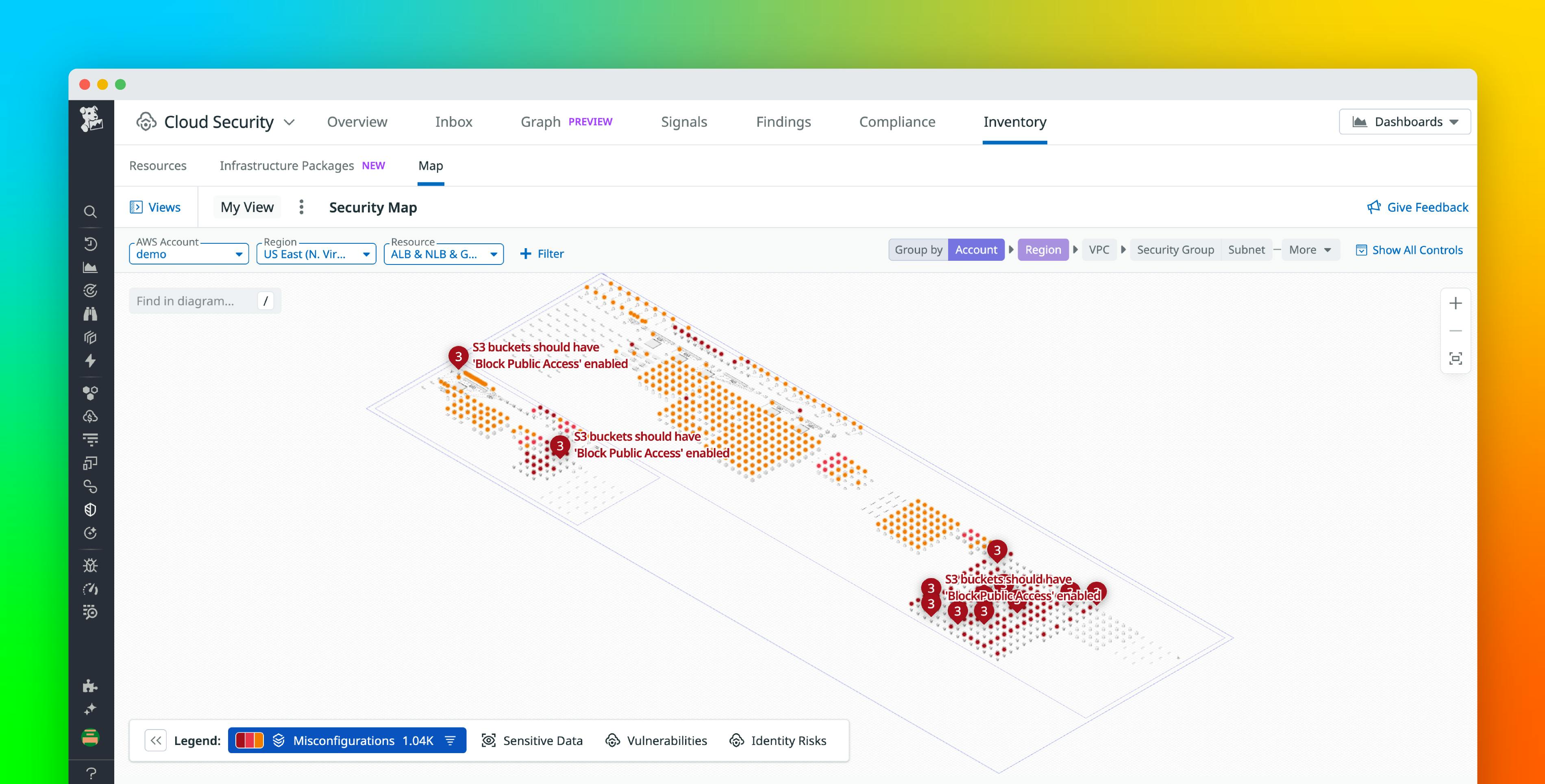 Detect Amazon Bedrock misconfigurations with Datadog Cloud Security