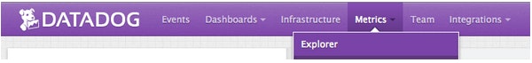 Metric explorer dropdown Metric explorer dropdown