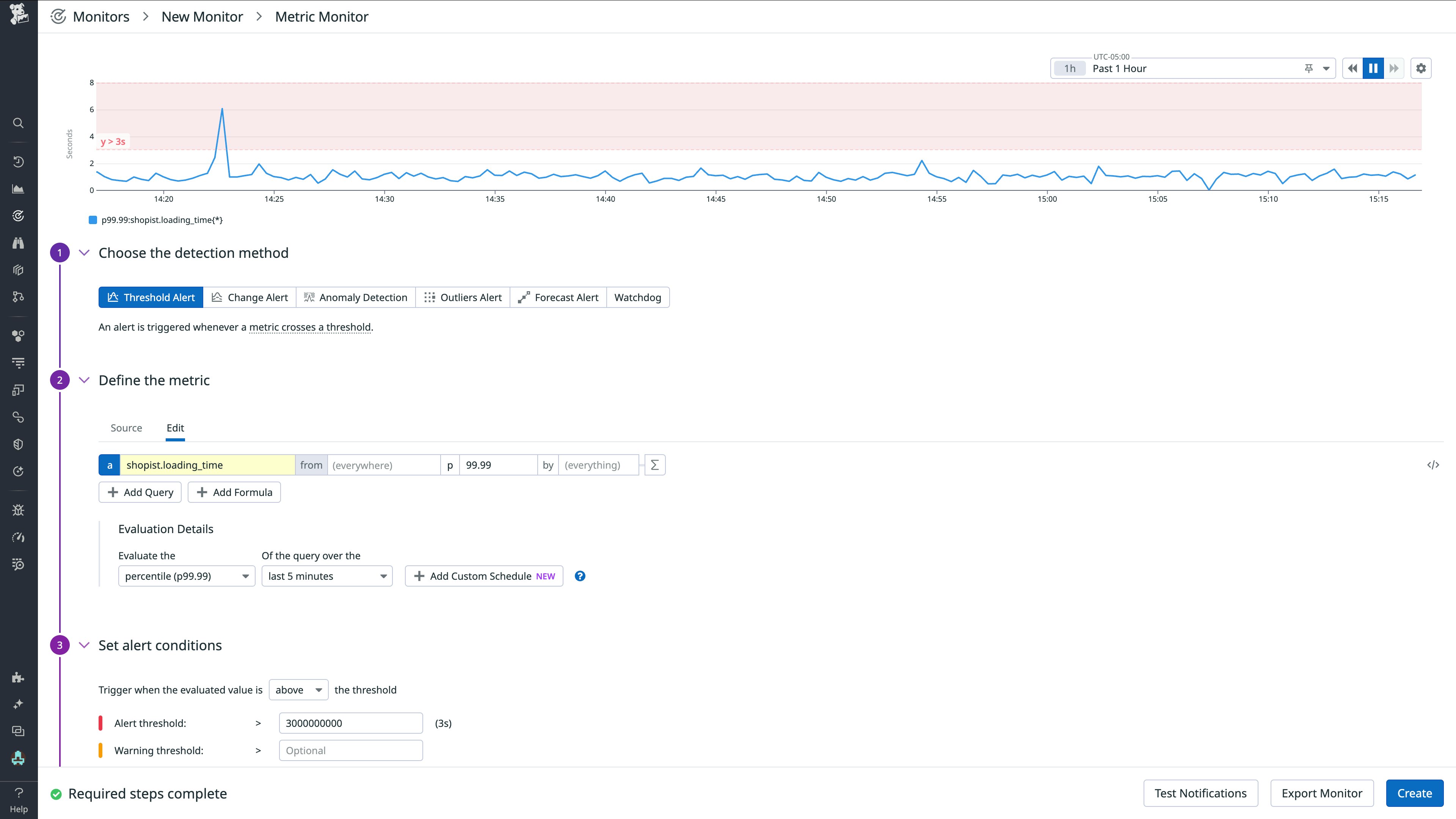 Threshold metric monitor. Threshold metric monitor.