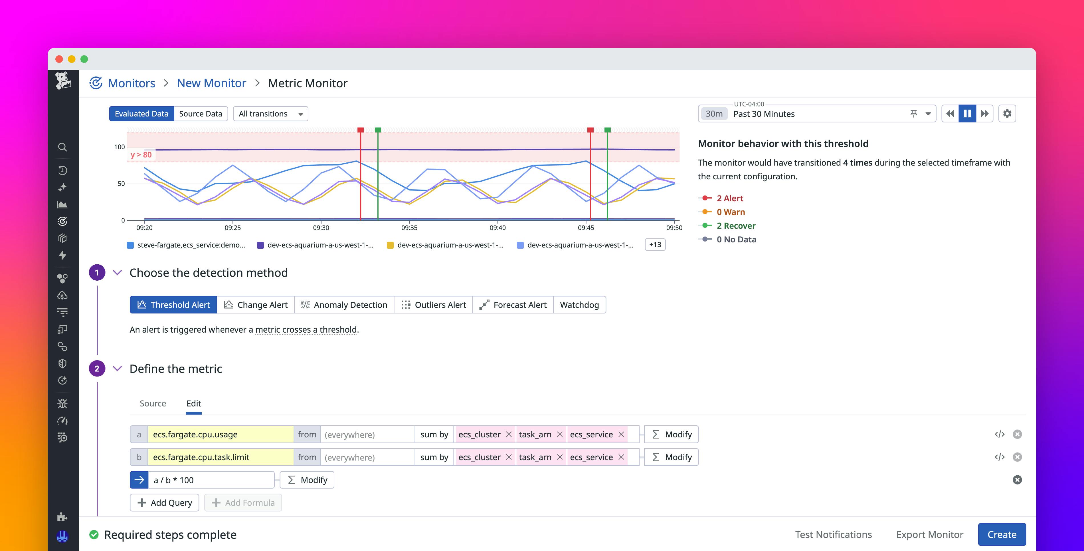Catch and remediate ECS issues faster with default monitors and the ECS Explorer
