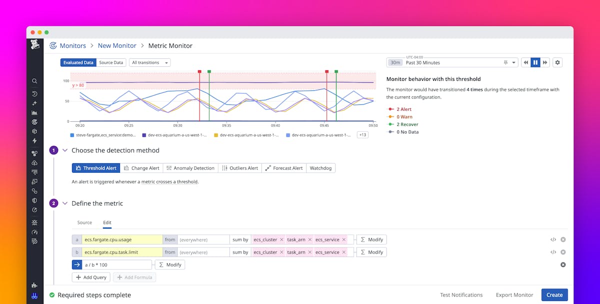 Catch and remediate ECS issues faster with default monitors and the ECS Explorer