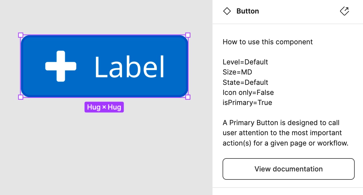 A visual of how Datadog employees can see the associated docs of the DRUIDS component from their design tool. A visual of how Datadog employees can see the associated docs of the DRUIDS component from their design tool.