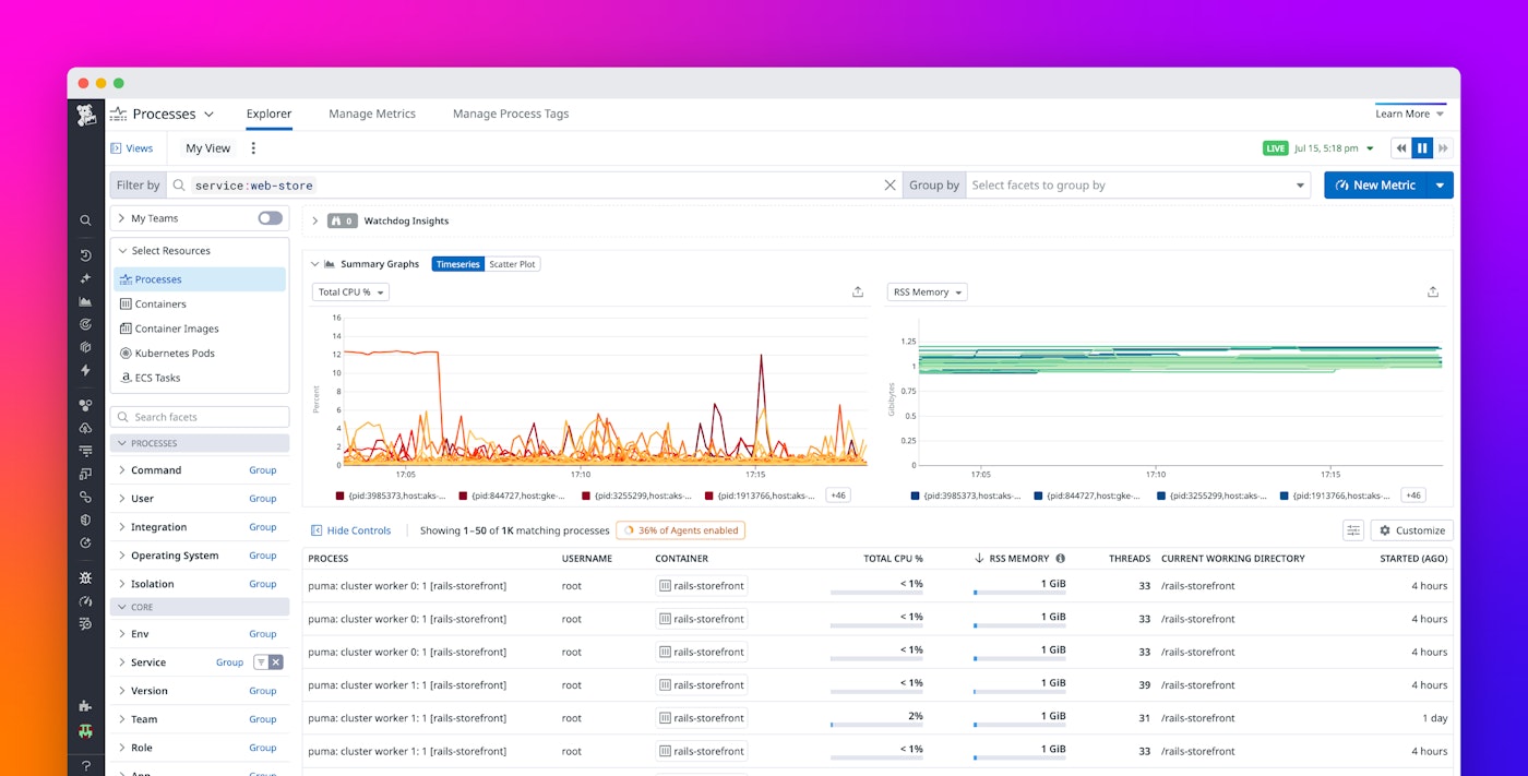 Scaling down to speed up: How we improved efficiency of live process metrics by 100x Scaling down to speed up: How we improved efficiency of live process metrics by 100x
