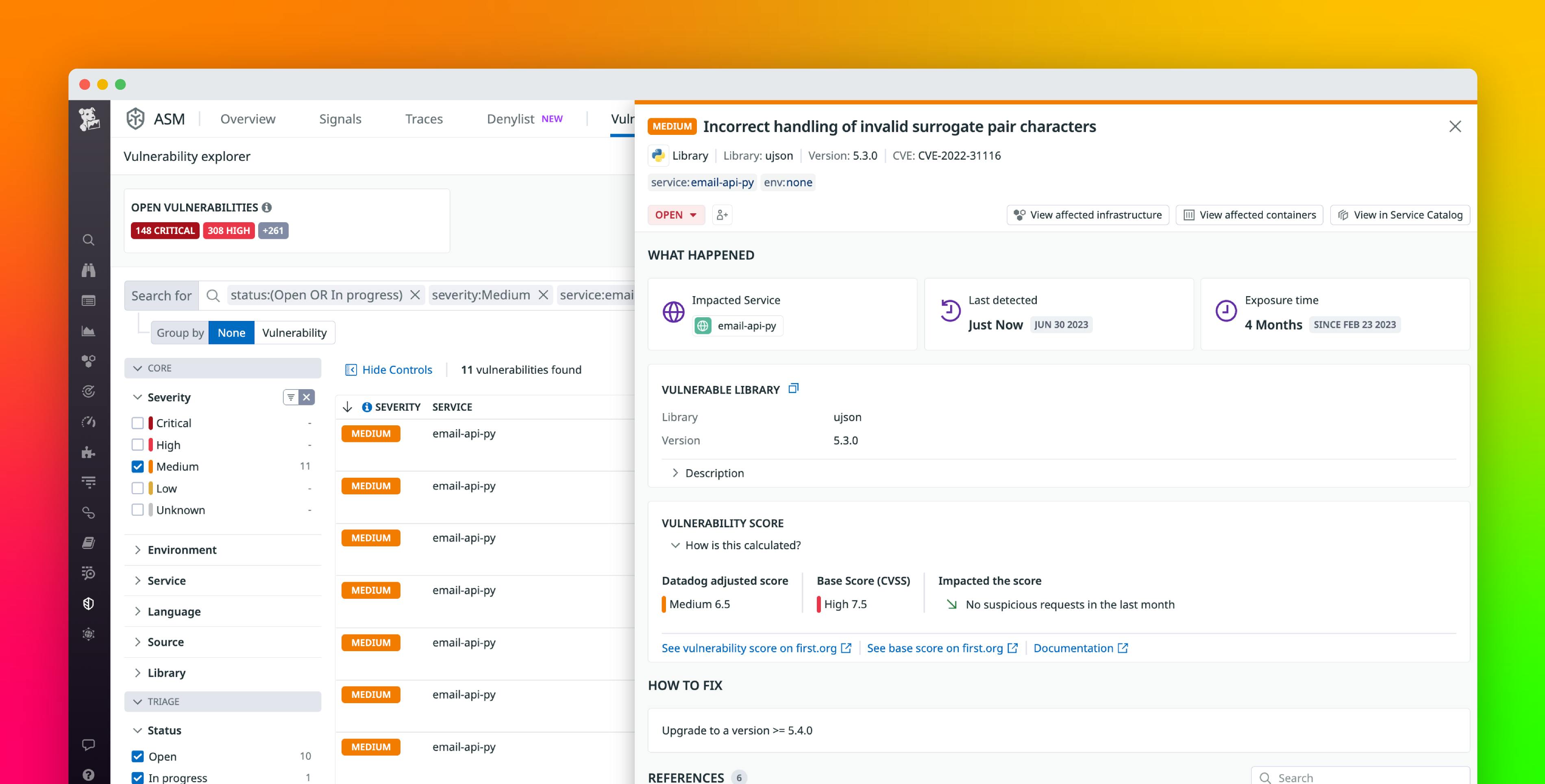 Enhance SBOMs with runtime security context by using Datadog Software Composition Analysis
