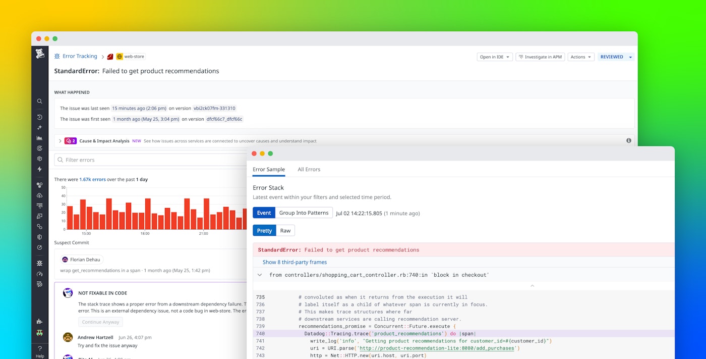 Troubleshoot root causes with GitHub commit and ownership data in Error Tracking Troubleshoot root causes with GitHub commit and ownership data in Error Tracking
