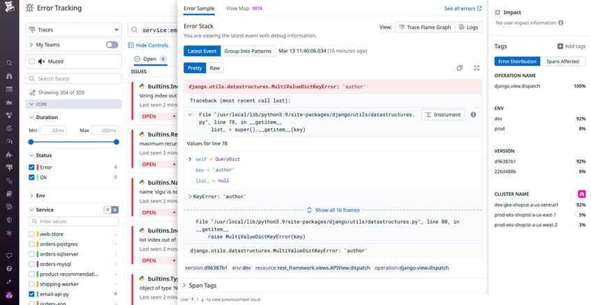 Simplify Production Debugging With Datadog Exception Replay | Datadog