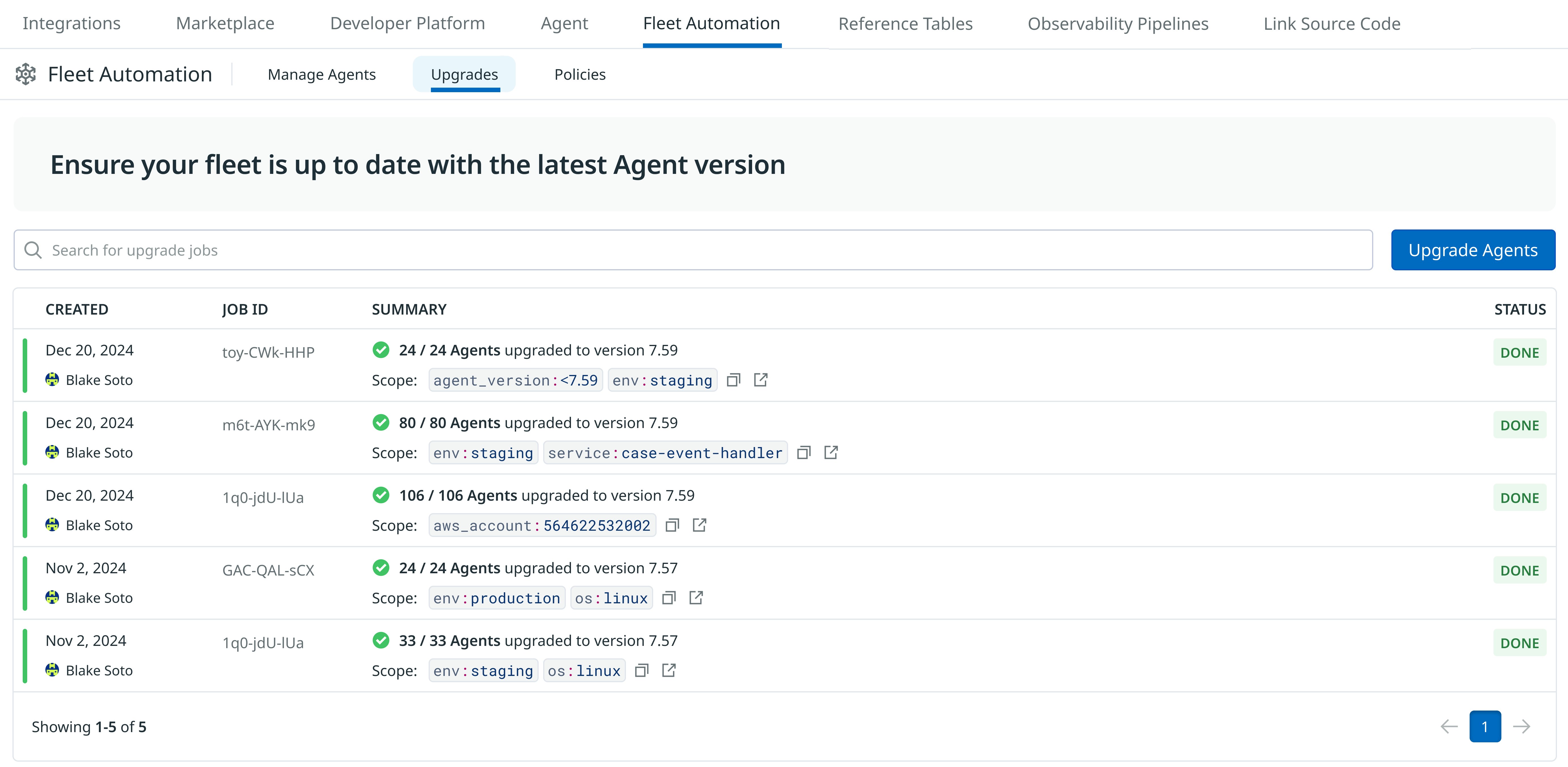 Managing Agent upgrades across the organization. Managing Agent upgrades across the organization.
