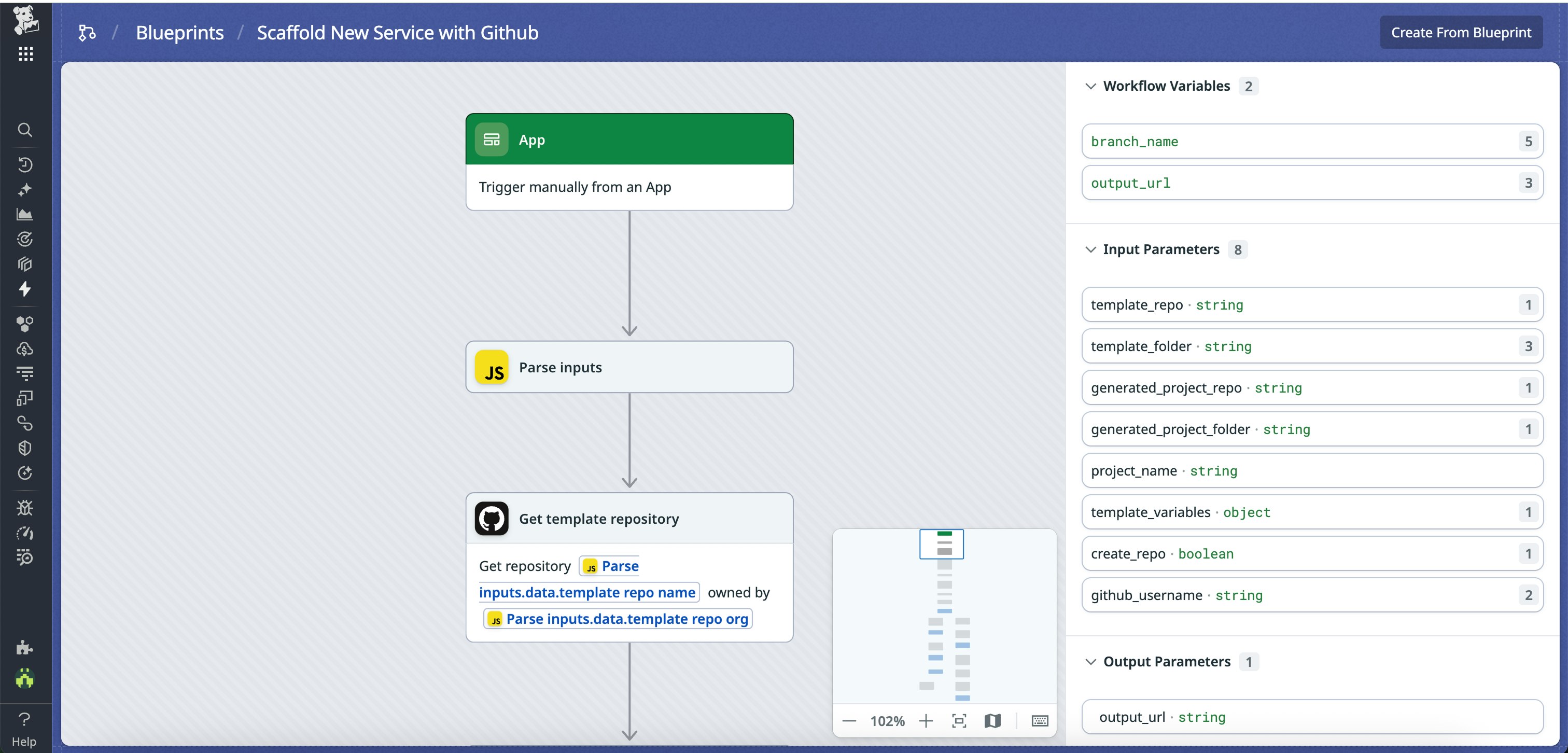 App Builder query that triggers the project scaffolding workflow App Builder query that triggers the project scaffolding workflow