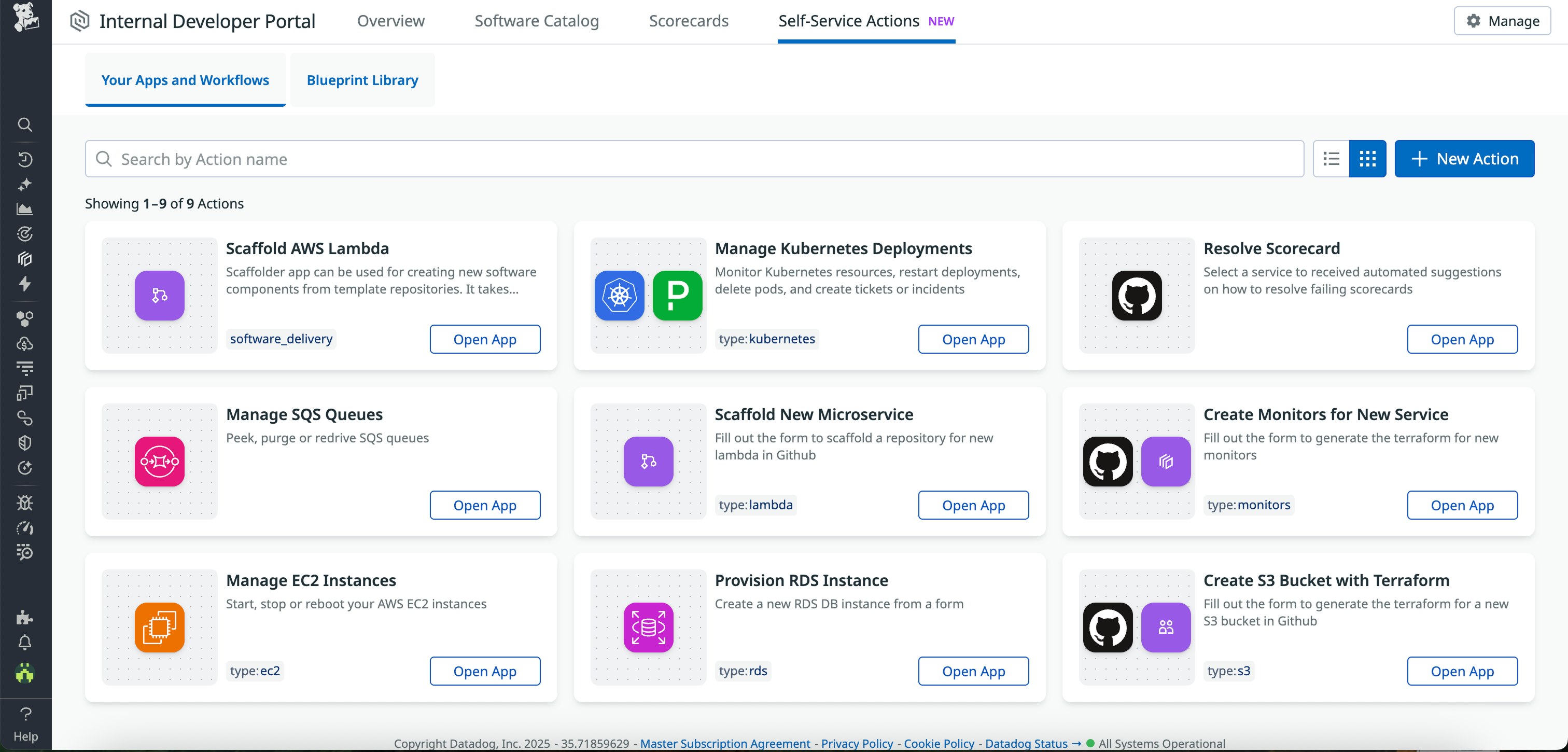 Adding a template to Self-Service Actions Adding a template to Self-Service Actions