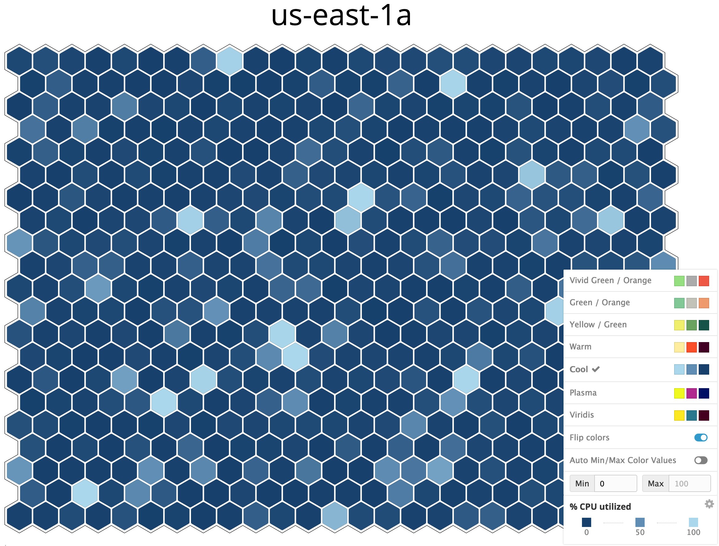 Datadog Host Map with alternate color palette Datadog Host Map with alternate color palette