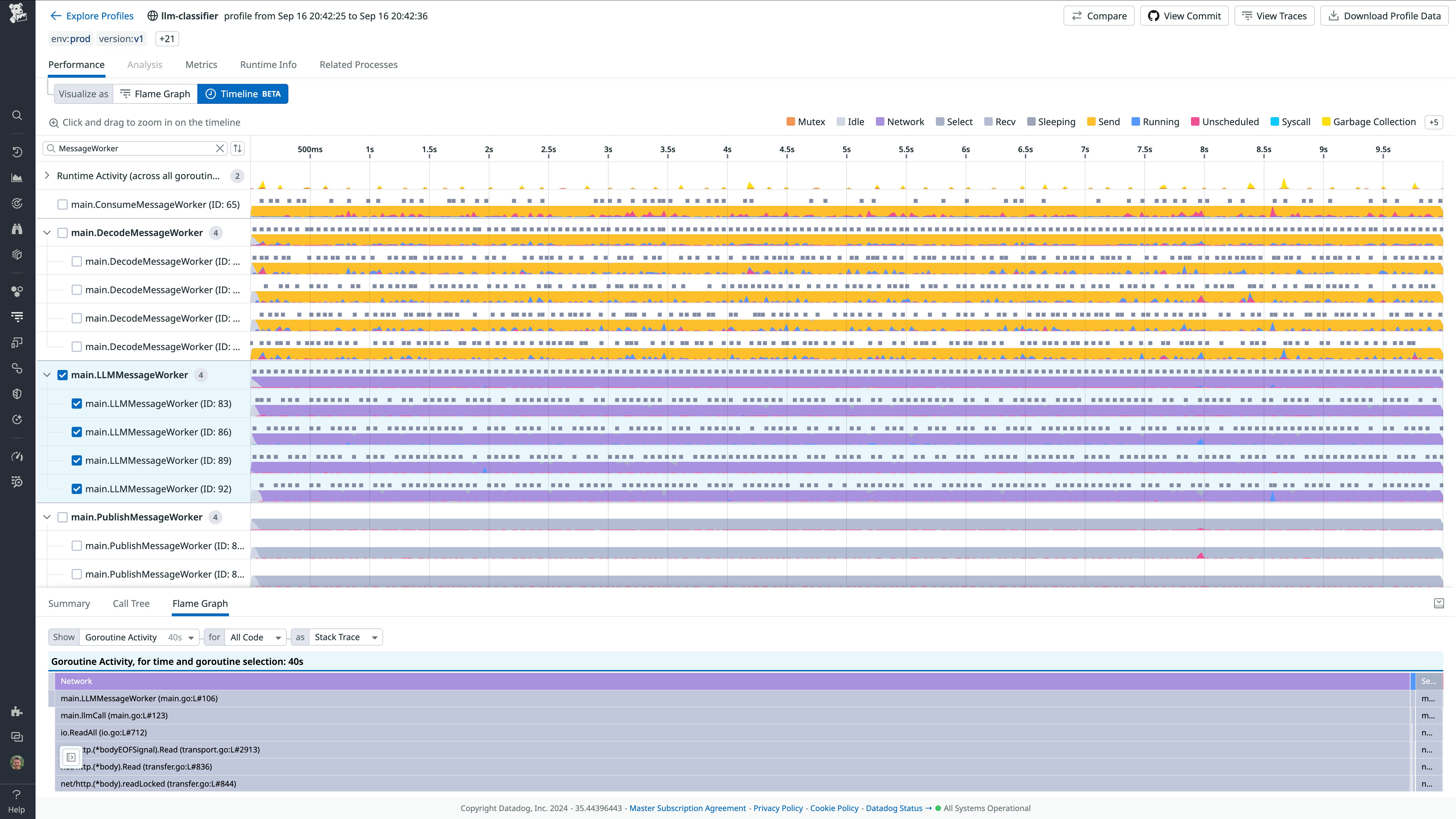 Identify underutilized worker pools with our Thread Timeline feature. Identify underutilized worker pools with our Thread Timeline feature.