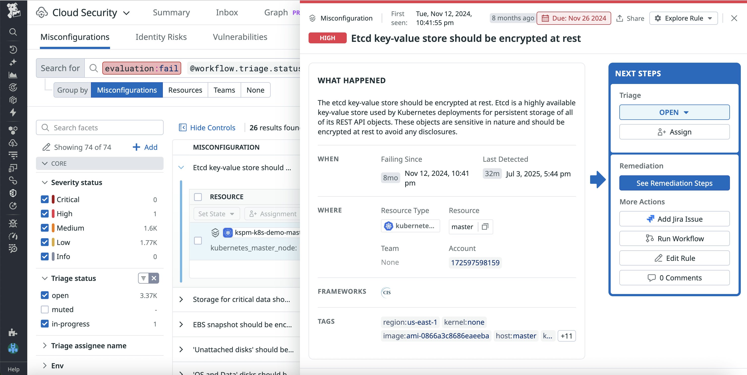 Cloud Security Misconfigurations helps us ensure that our data at rest is properly encrypted. Cloud Security Misconfigurations helps us ensure that our data at rest is properly encrypted.