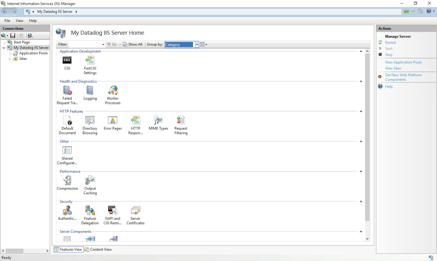 IIS Metrics - IIS Manager
