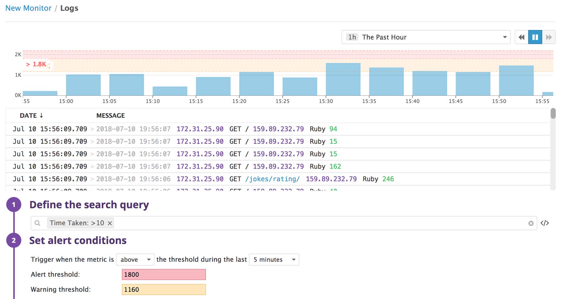 Alert Raw Log Example IIS Logs Monitoring and Analysis | Datadog