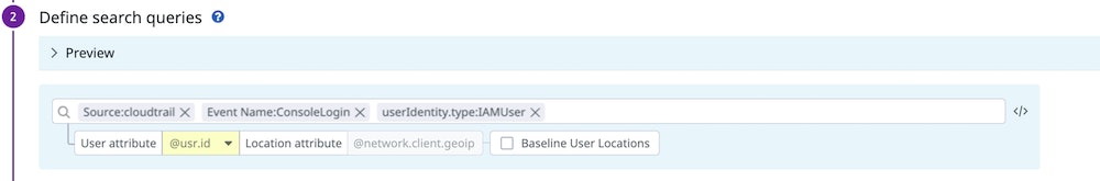Use Datadog's log search syntax to specify which logs to analyze. Use Datadog's log search syntax to specify which logs to analyze.
