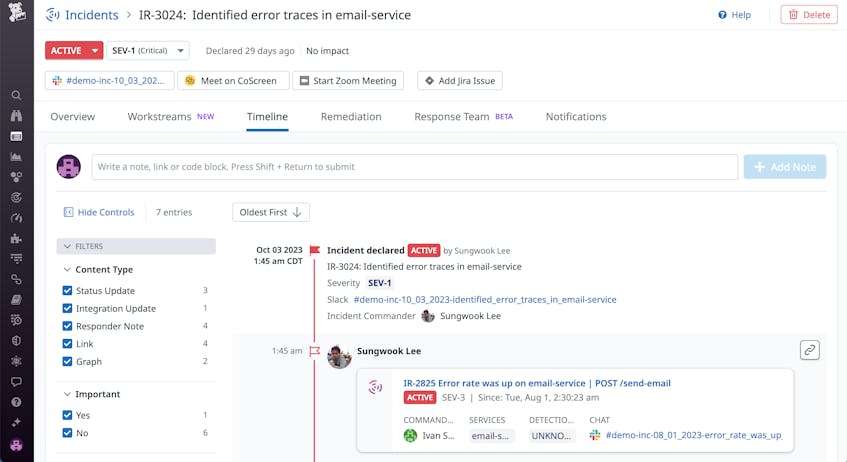 Reduce Time to Resolution With Datadog Incident Management | Datadog