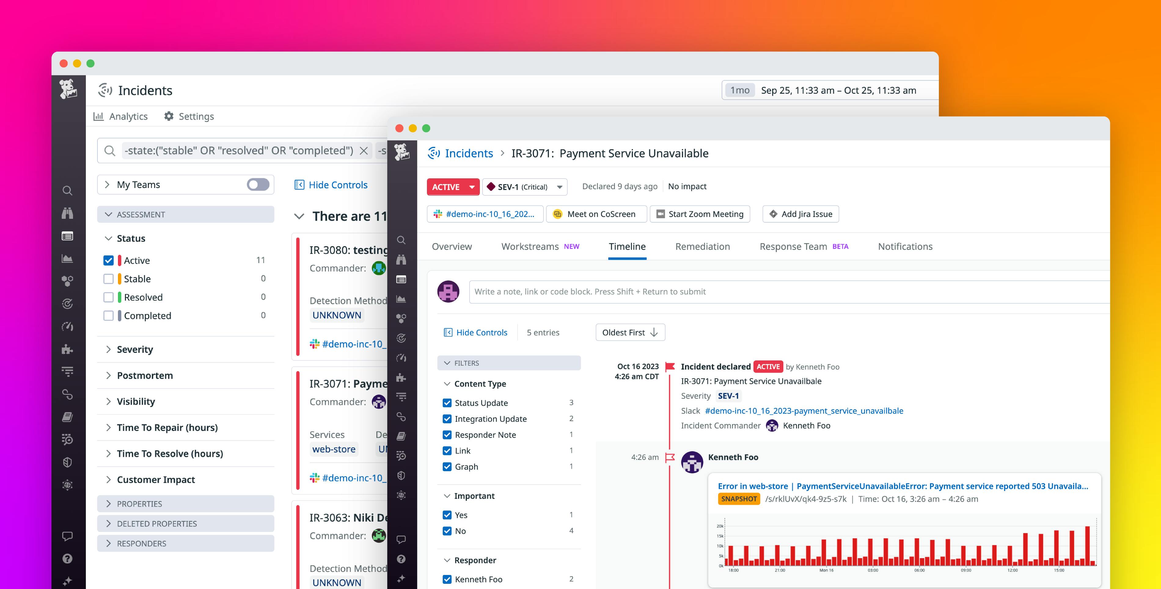 Reduce time to resolution with Datadog Incident Management