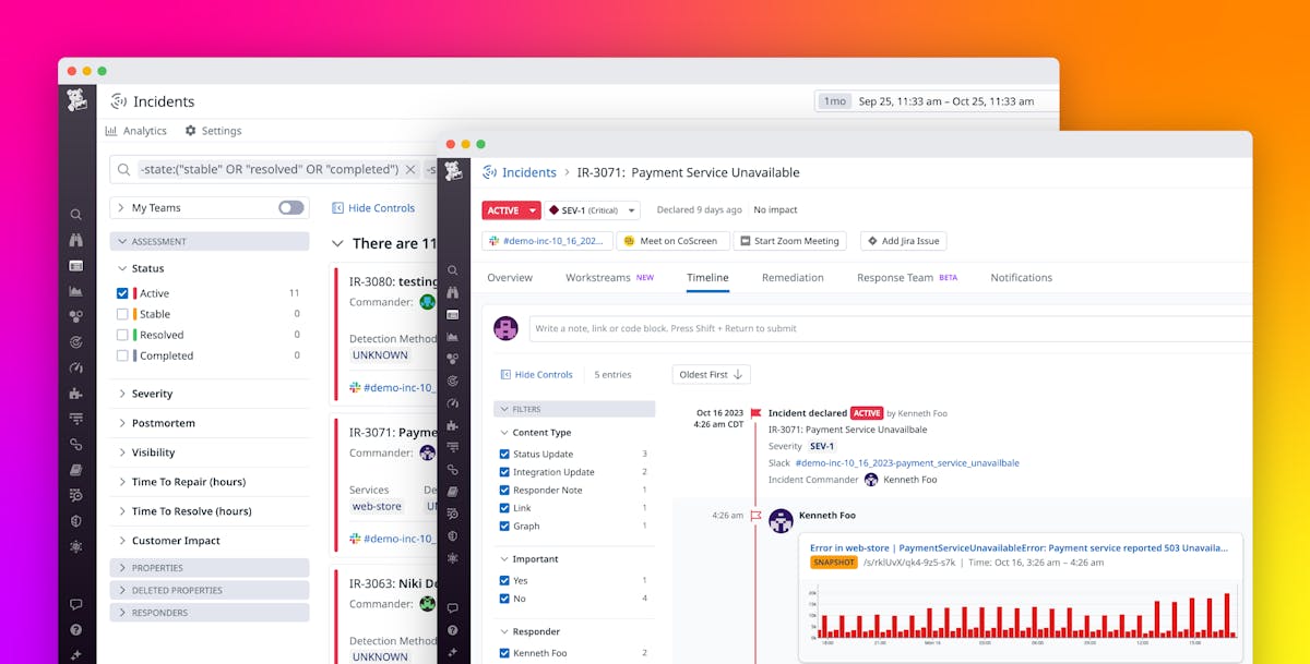 Reduce time to resolution with Datadog Incident Management