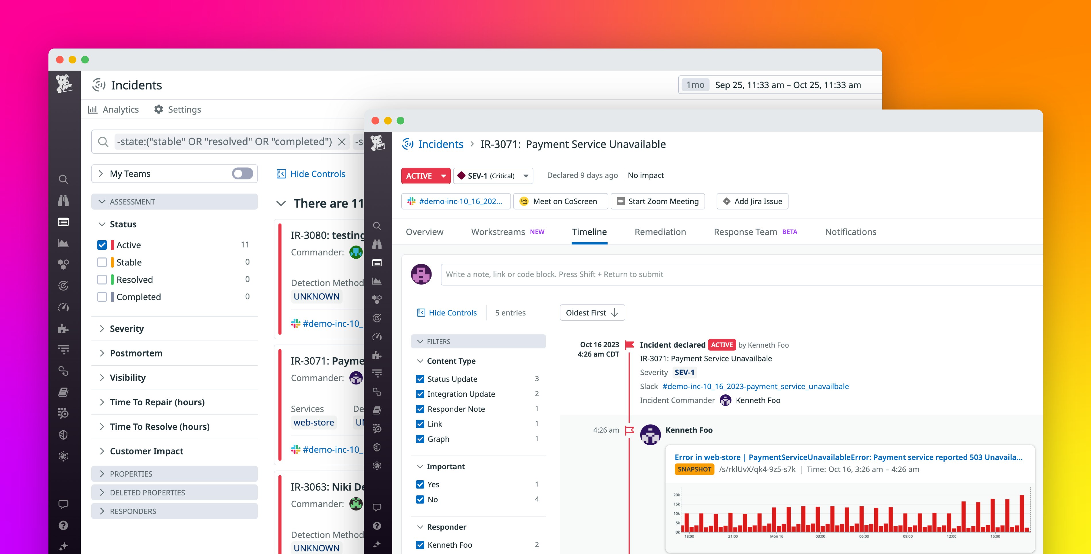 Reduce Time to Resolution With Datadog Incident Management | Datadog
