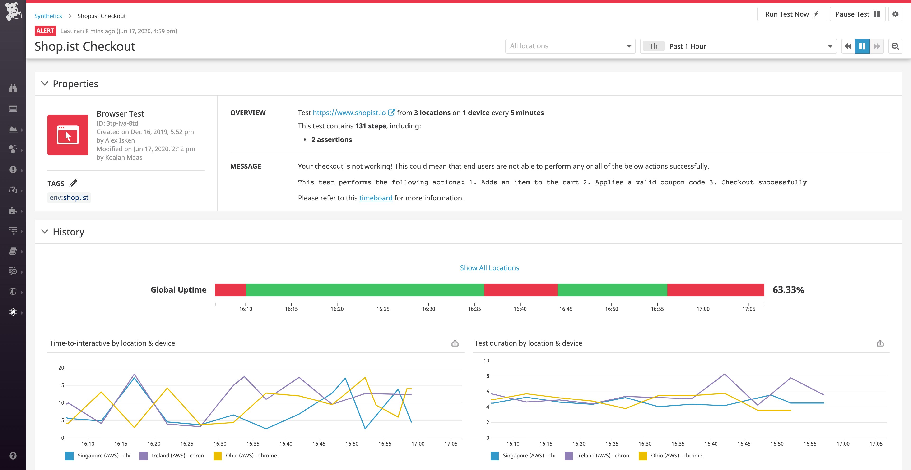 Synthetic monitoring with browser tests in Datadog Synthetic monitoring with browser tests in Datadog