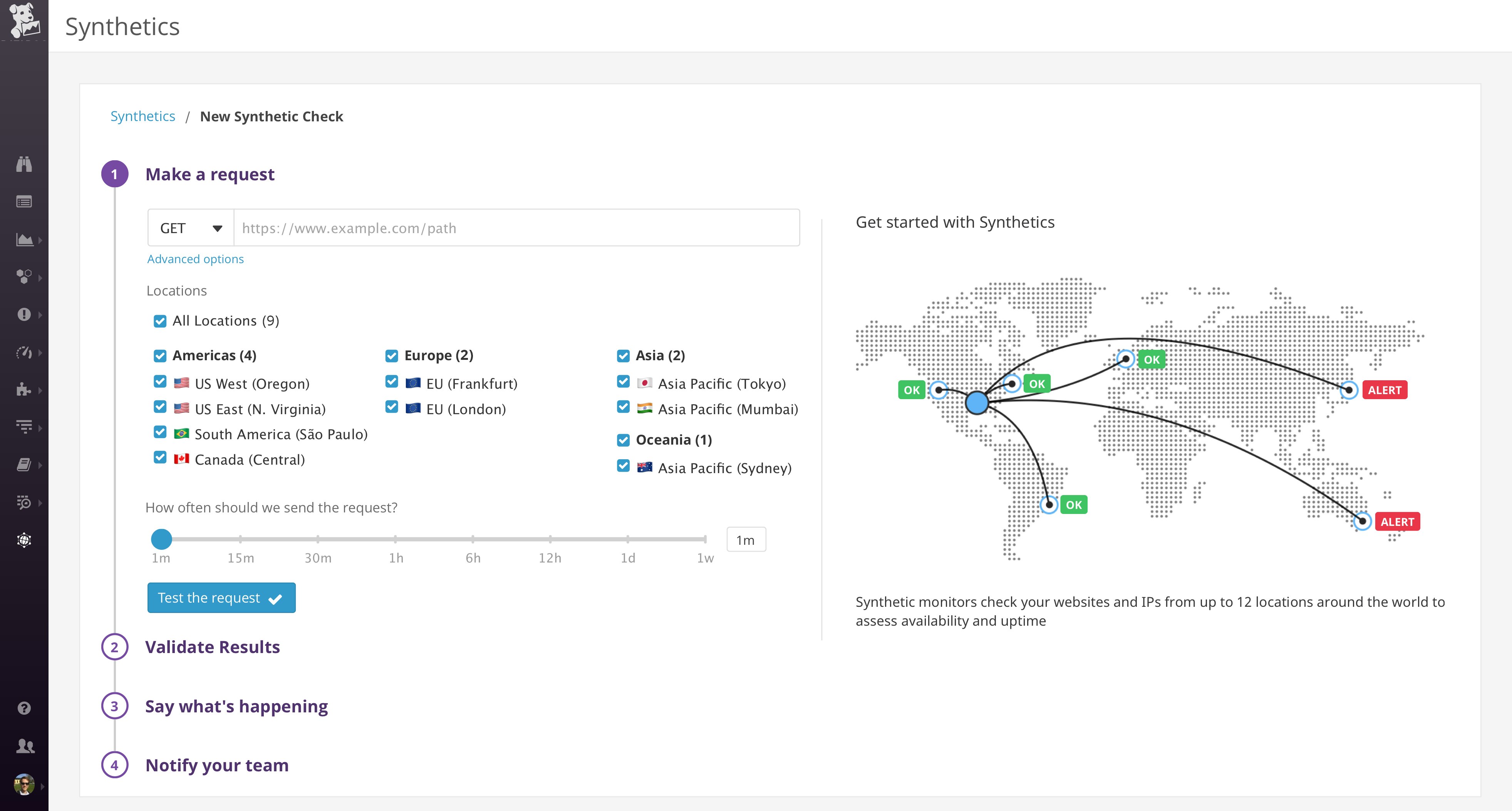 Setting up checks from multiple locations worldwide Setting up checks from multiple locations worldwide