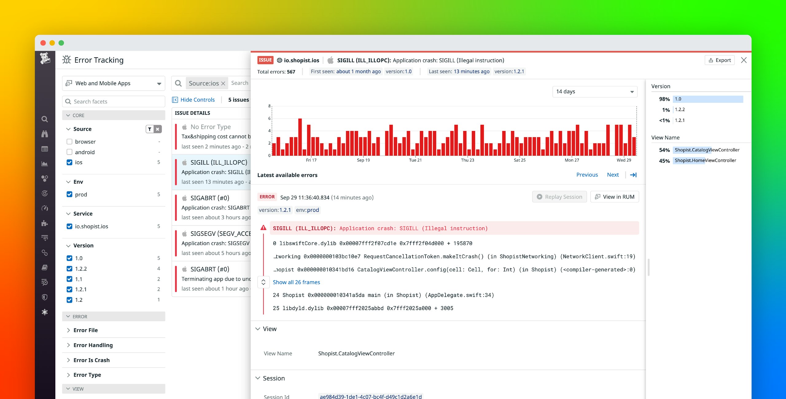 Datadog For Ios Debug IOS Crashes Efficiently With Datadog RUM | Datadog