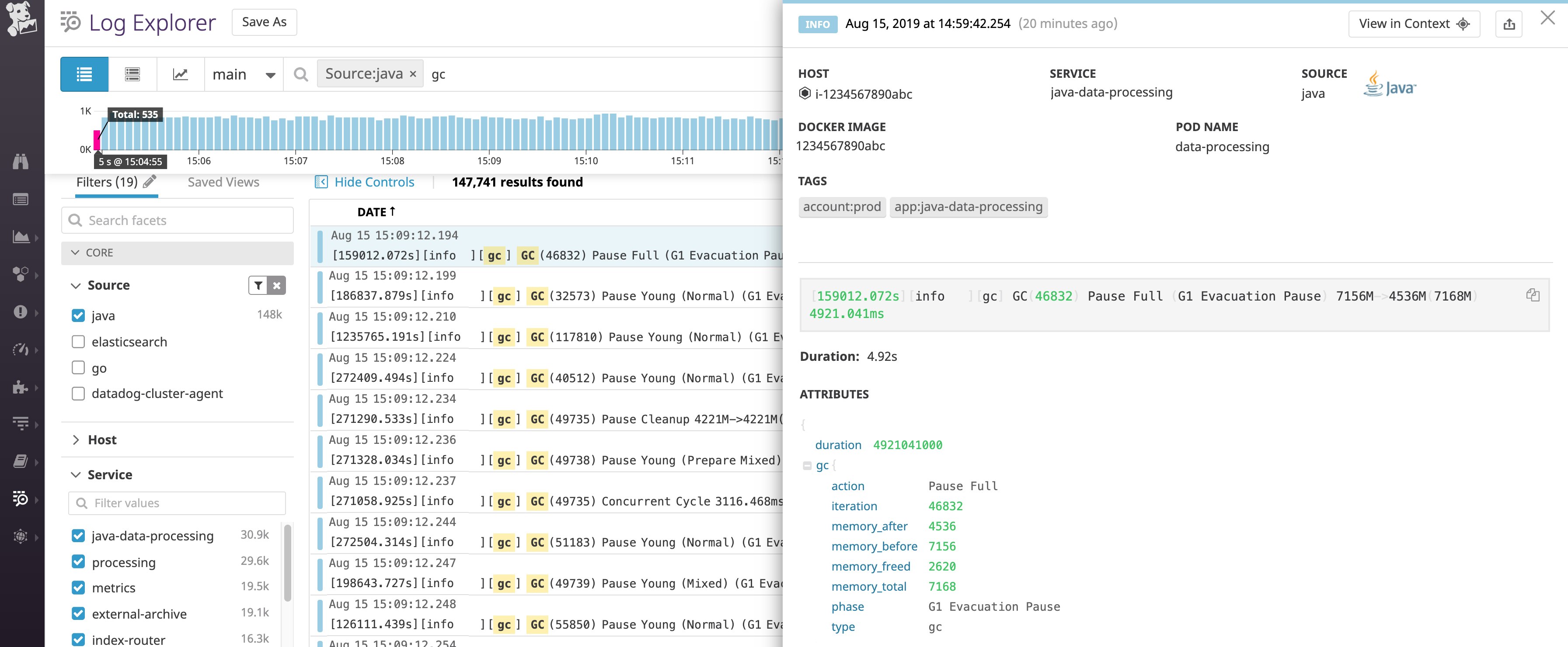 Monitor Java memory management with runtime metrics, APM, and logs ...