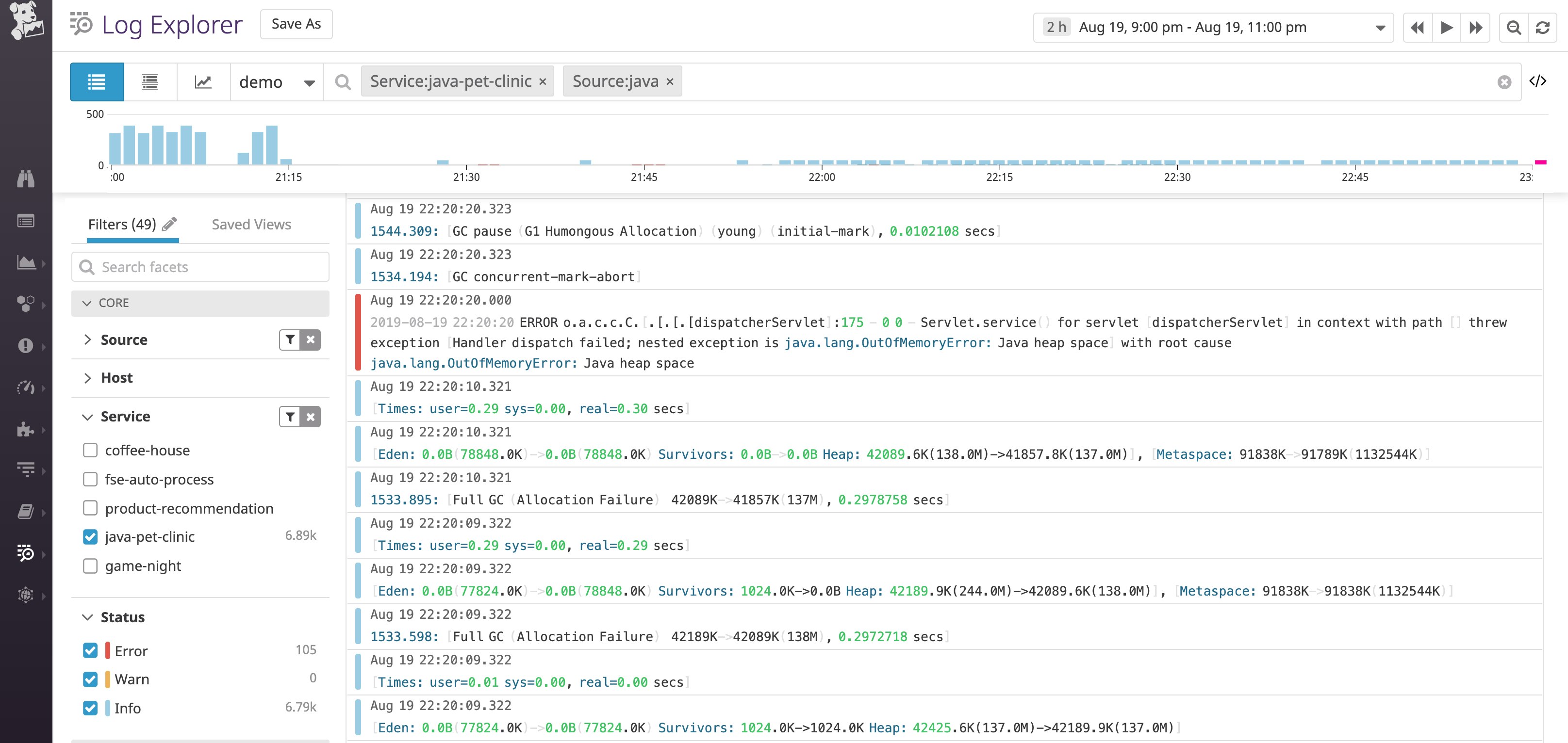 monitor Java memory management issues by collecting application logs and garbage collection logs in one place monitor Java memory management issues by collecting application logs and garbage collection logs in one place