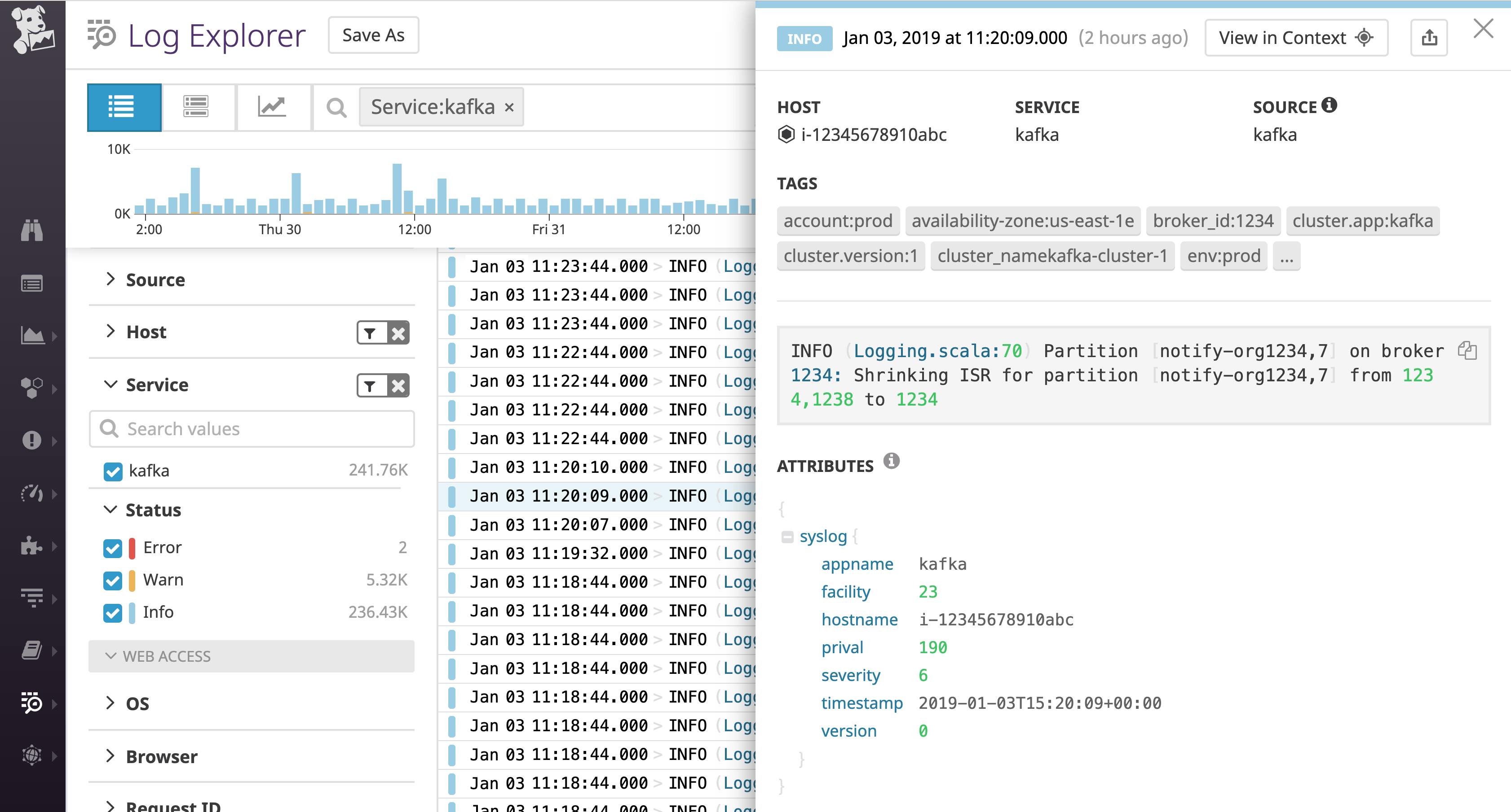 Shrinking ISR for Kafka partition log [TIMESTAMP] INFO Partition [<PARTITION_NAME>] on broker <BROKER_A>: Shrinking ISR for partition [<PARTITION_NAME>] from <BROKER_A>,<BROKER_B> to <BROKER_A> (kafka.cluster.Partition)