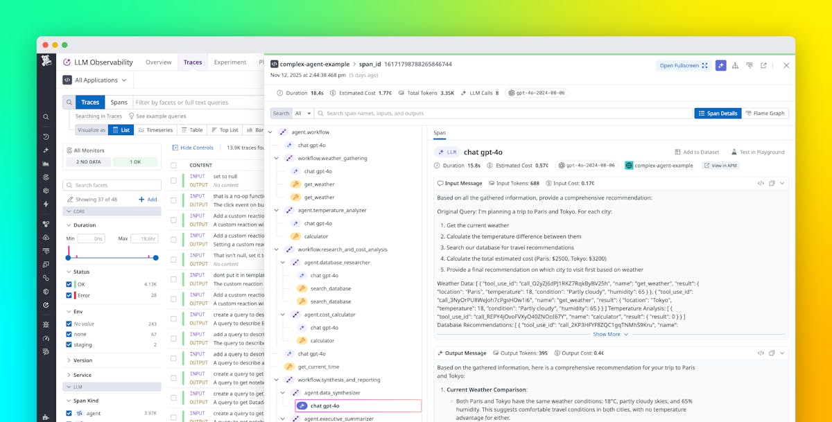 Gain visibility into Strands Agents workflows with Datadog LLM Observability