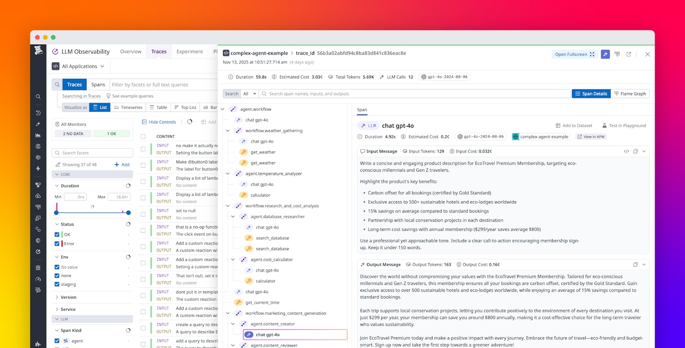 Datadog LLM Observability natively supports OpenTelemetry GenAI Semantic Conventions Datadog LLM Observability natively supports OpenTelemetry GenAI Semantic Conventions