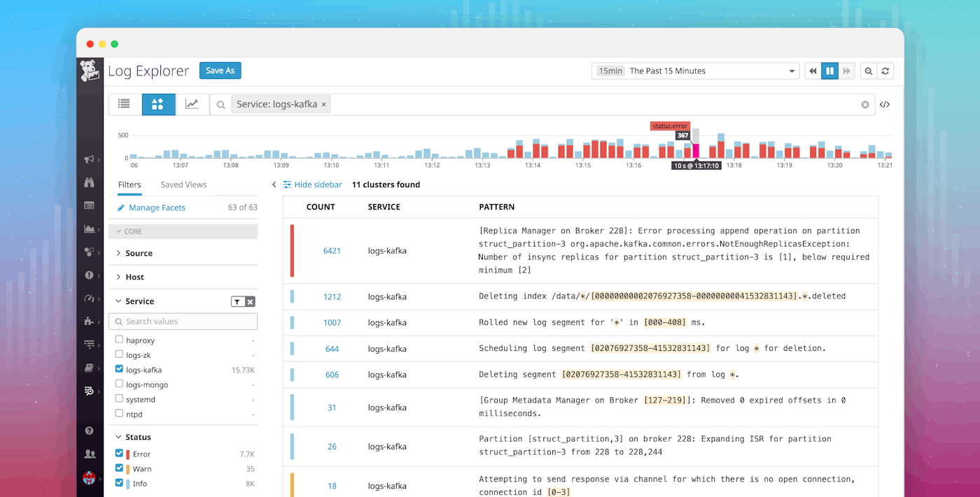 Log Patterns: Automatically cluster your logs for faster investigation Log Patterns: Automatically cluster your logs for faster investigation