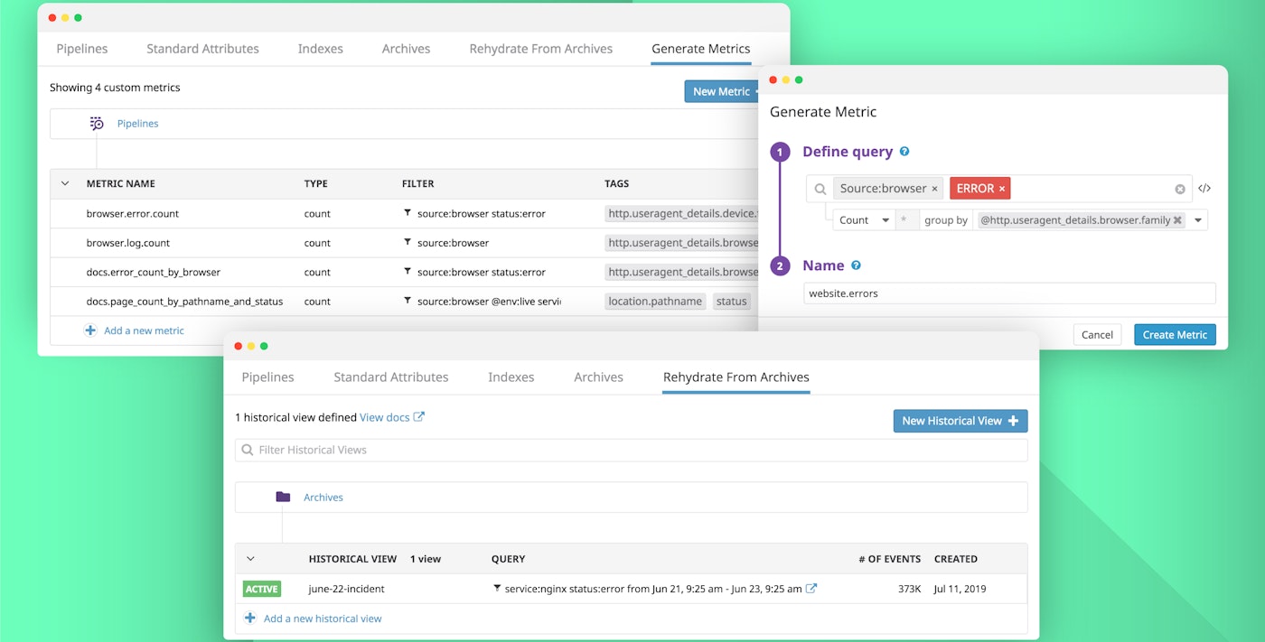 Introducing Metrics from Logs and Log Rehydration™