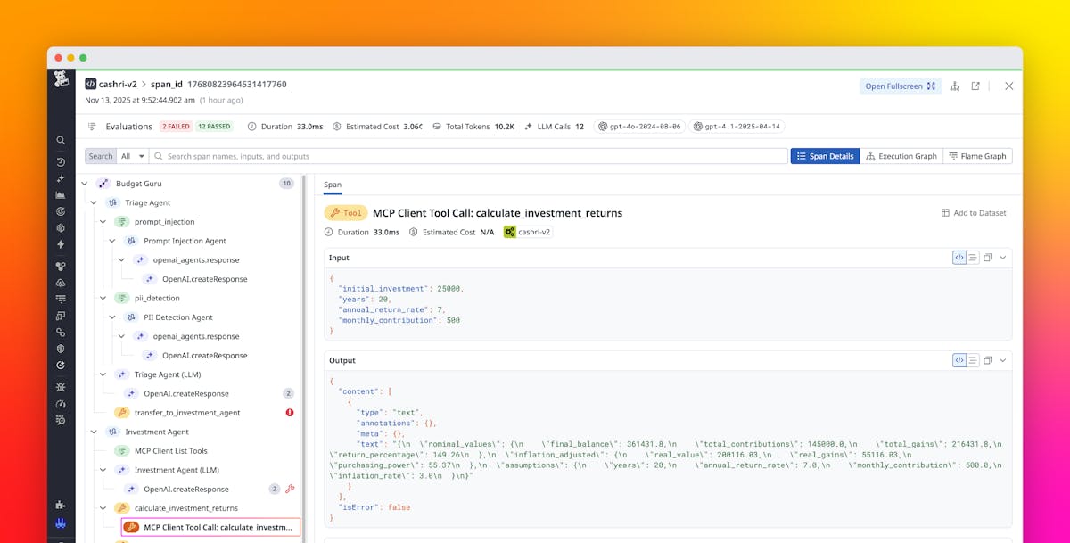 Gain end-to-end visibility into MCP clients with Datadog LLM Observability