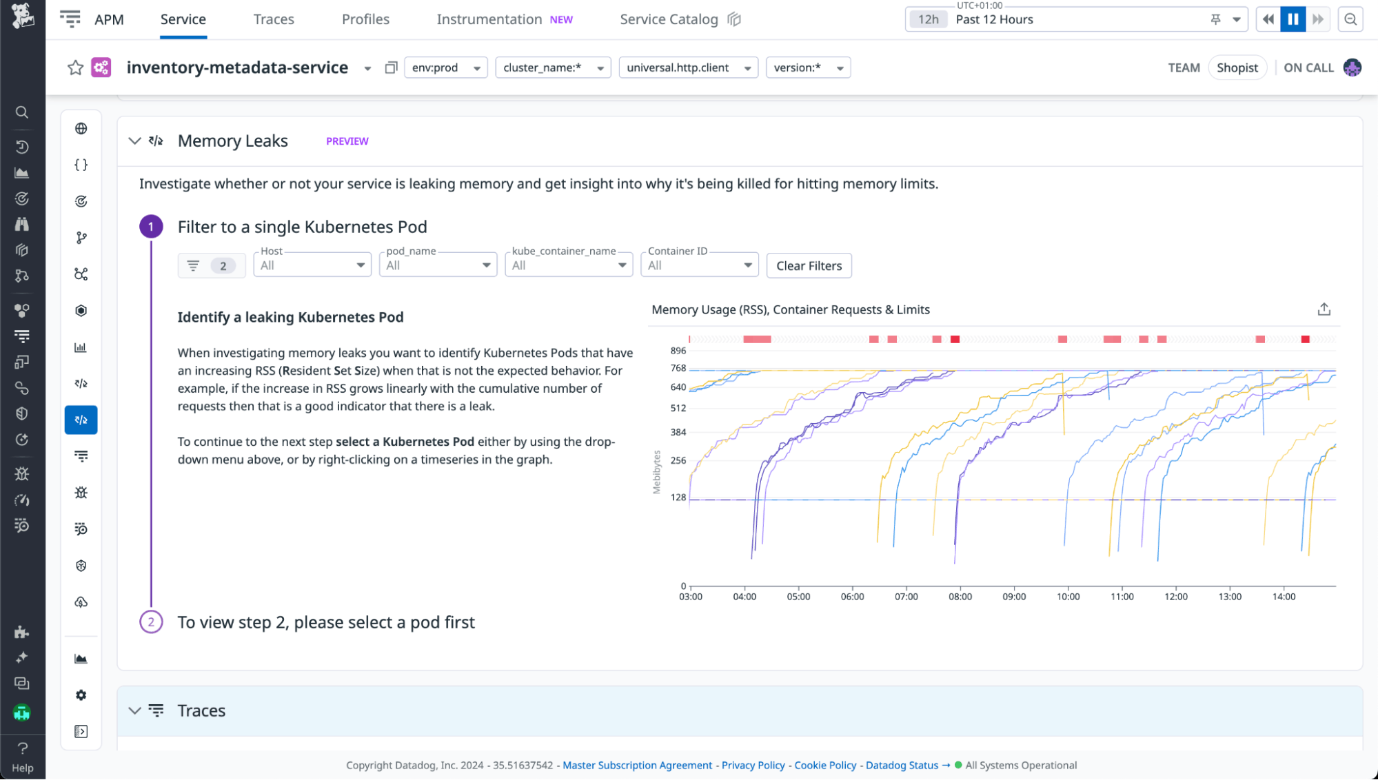 Memory leak workflow RSS graph Memory leak workflow RSS graph