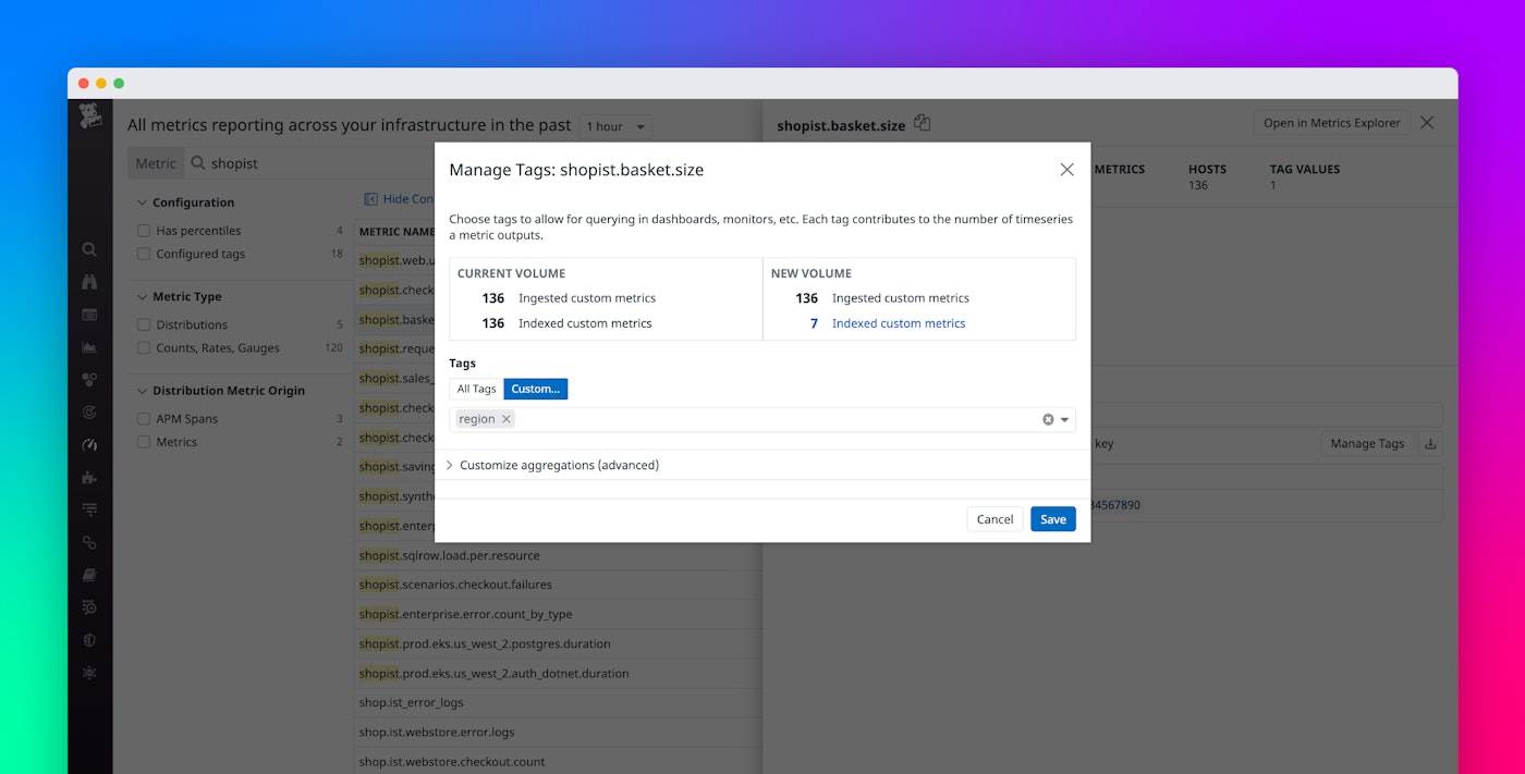 Dynamically control your custom metrics volume with Metrics without Limits™ Dynamically control your custom metrics volume with Metrics without Limits™