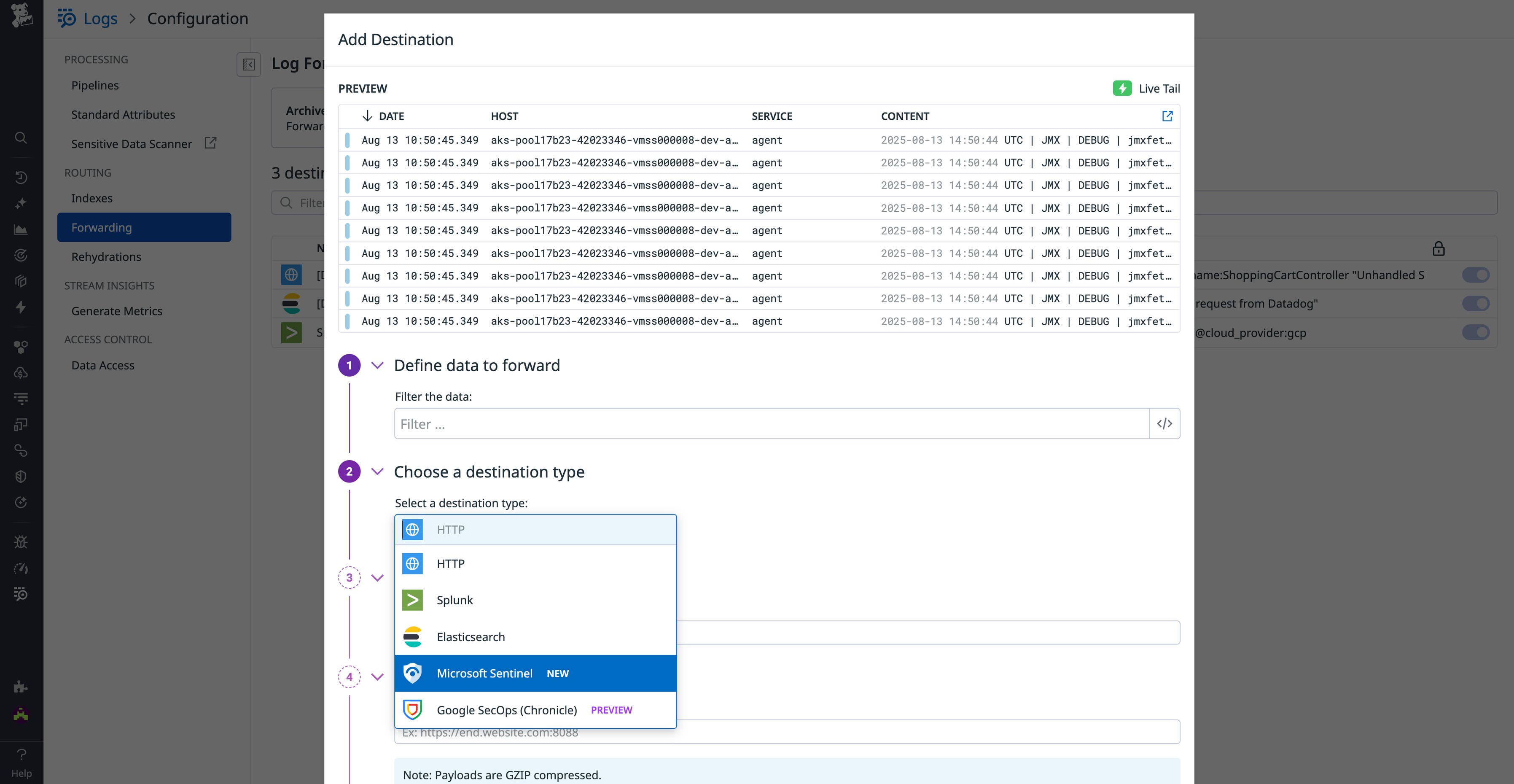 Sentinel Log Source Monitoring Centrally process and govern your logs in Datadog before sending them ...