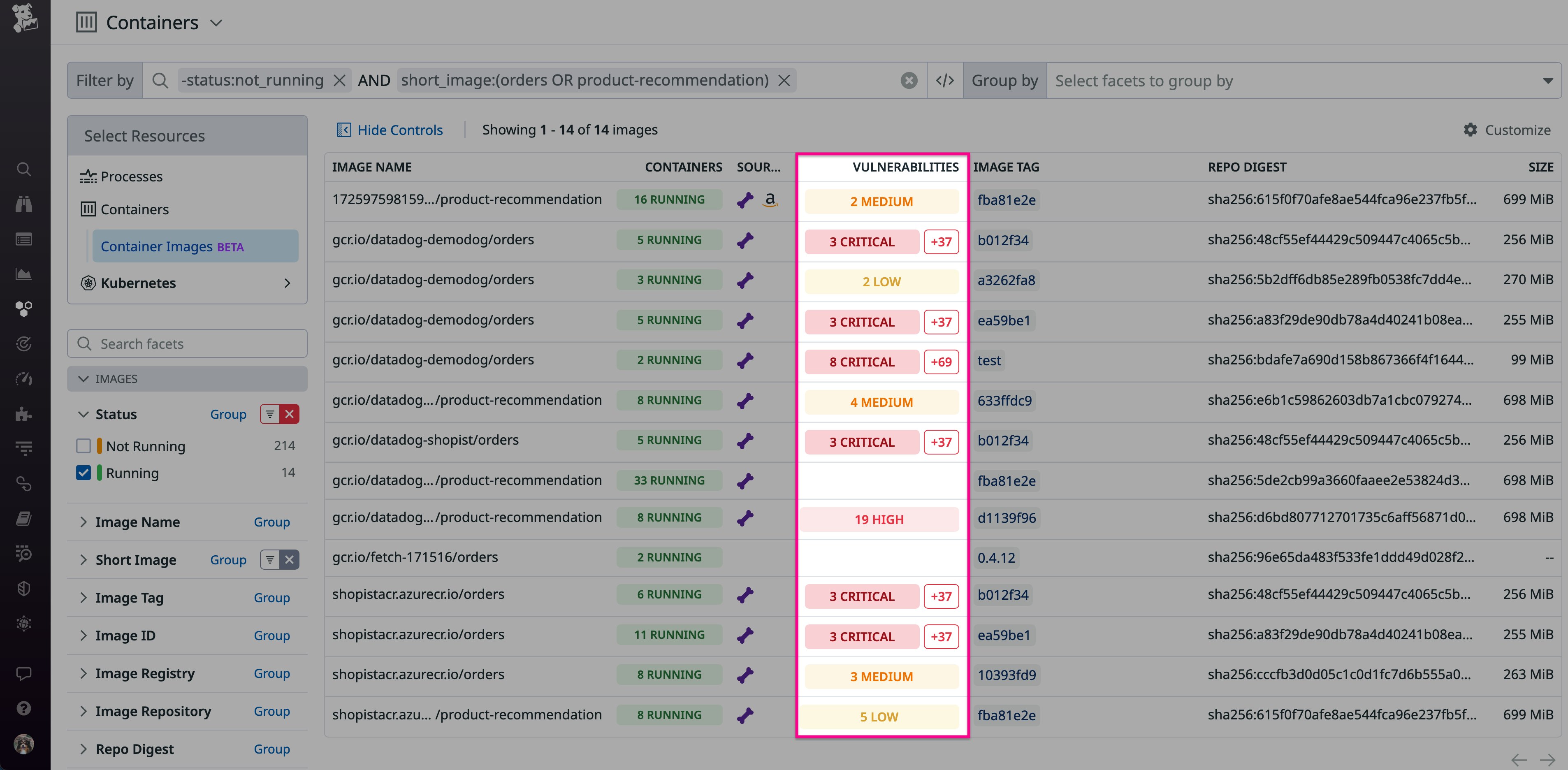List of container vulnerabilities List of container vulnerabilities
