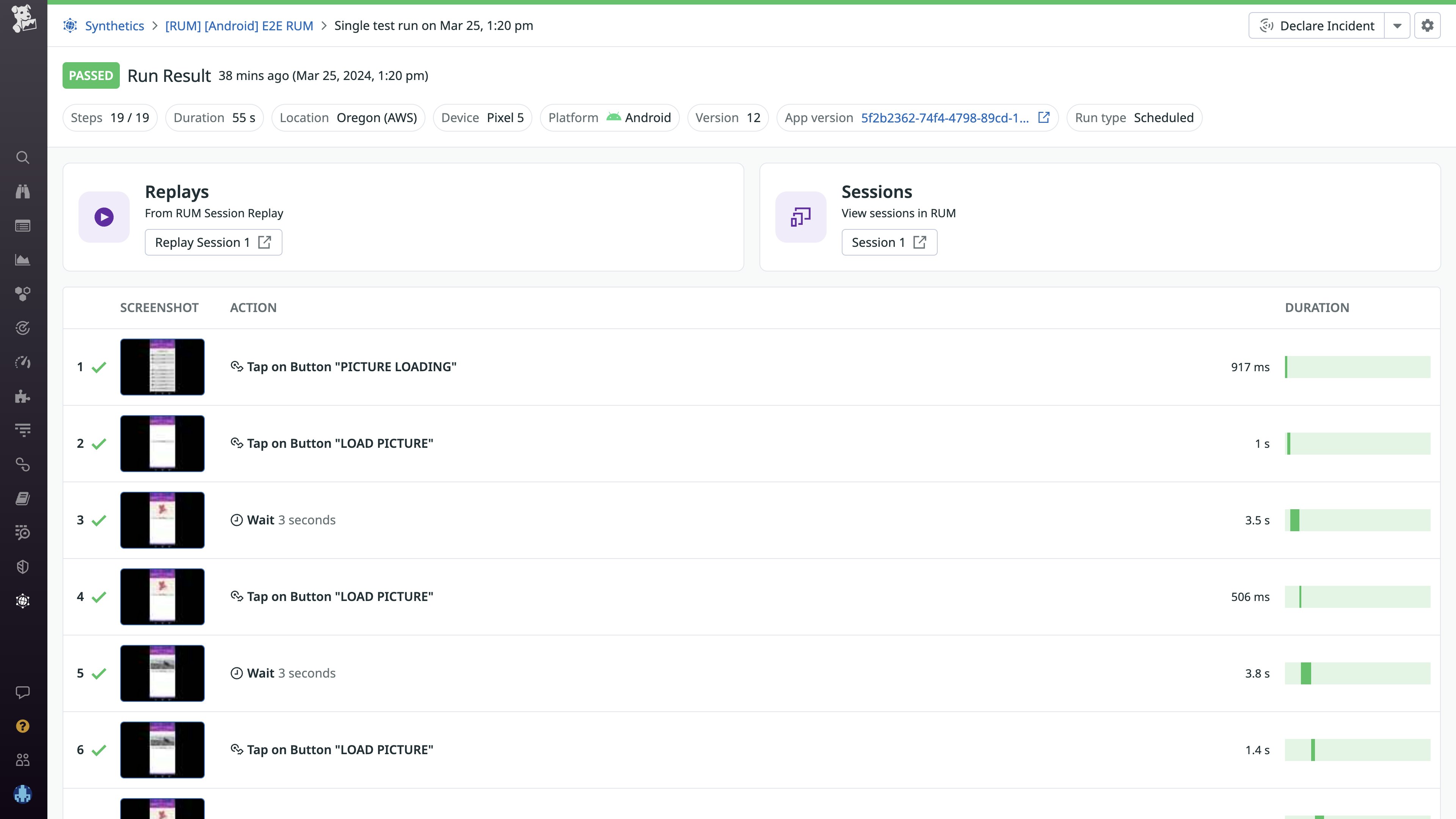 Drill down into executions and associated metadata in the test details page Drill down into executions and associated metadata in the test details page
