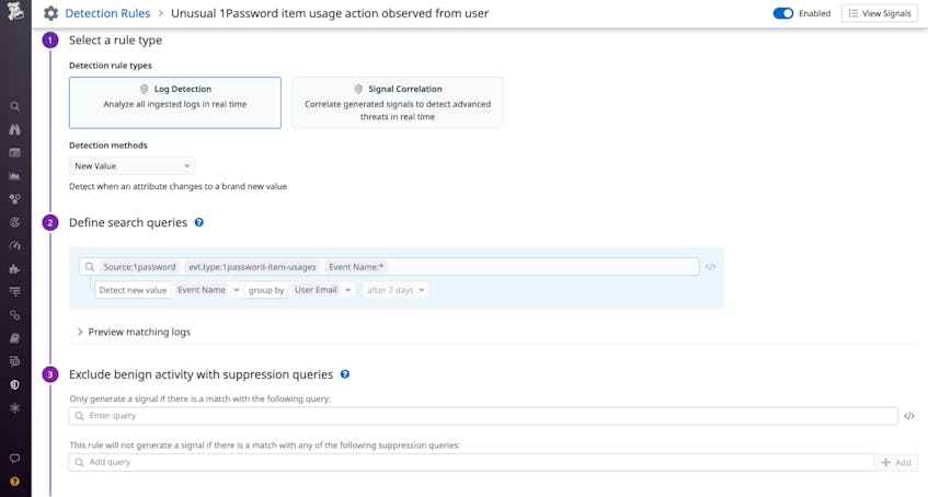 Monitor 1Password With Datadog Cloud SIEM | Datadog