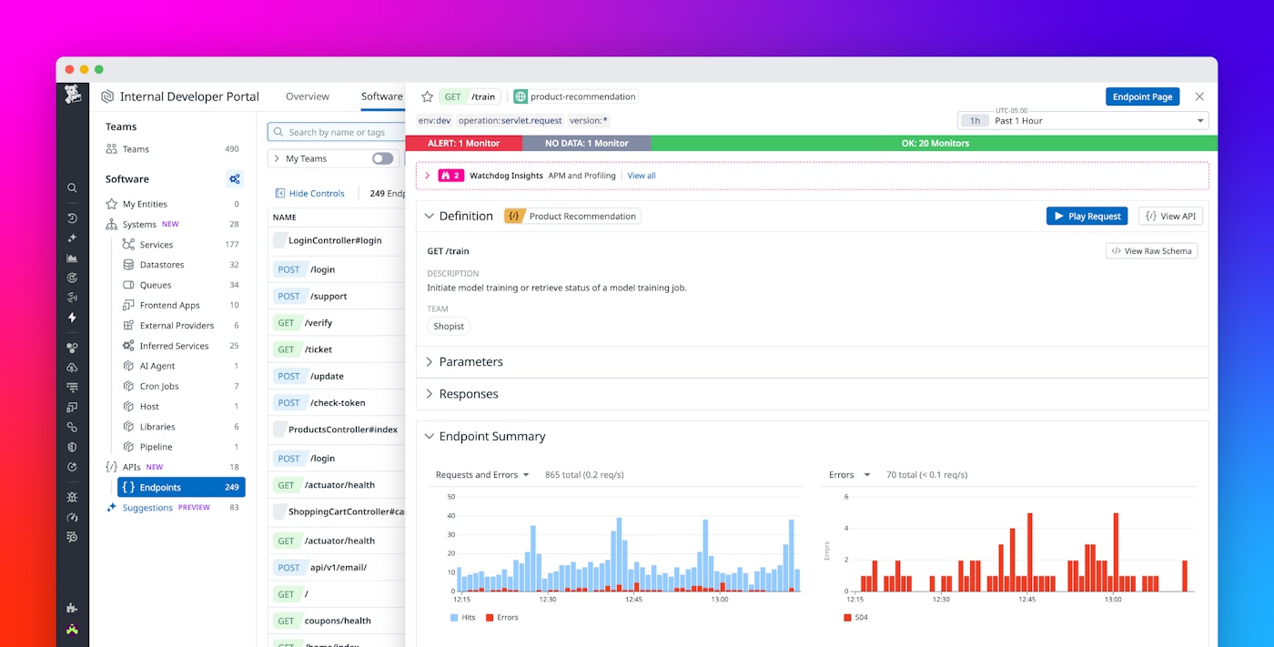 Manage API performance, security, and ownership with Datadog's Software Catalog Manage API performance, security, and ownership with Datadog's Software Catalog