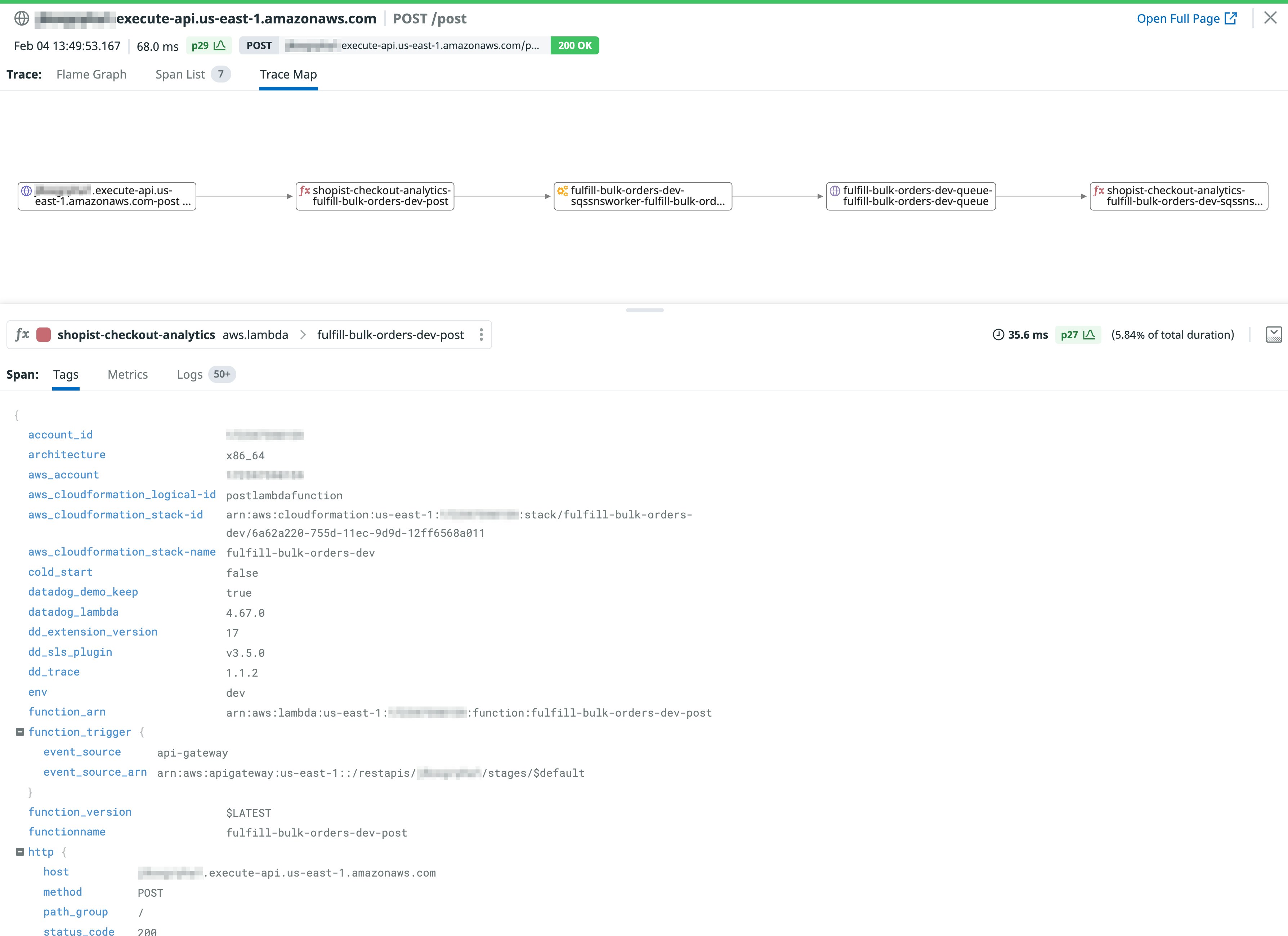View all services involved in a request with the Trace Map View all services involved in a request with the Trace Map