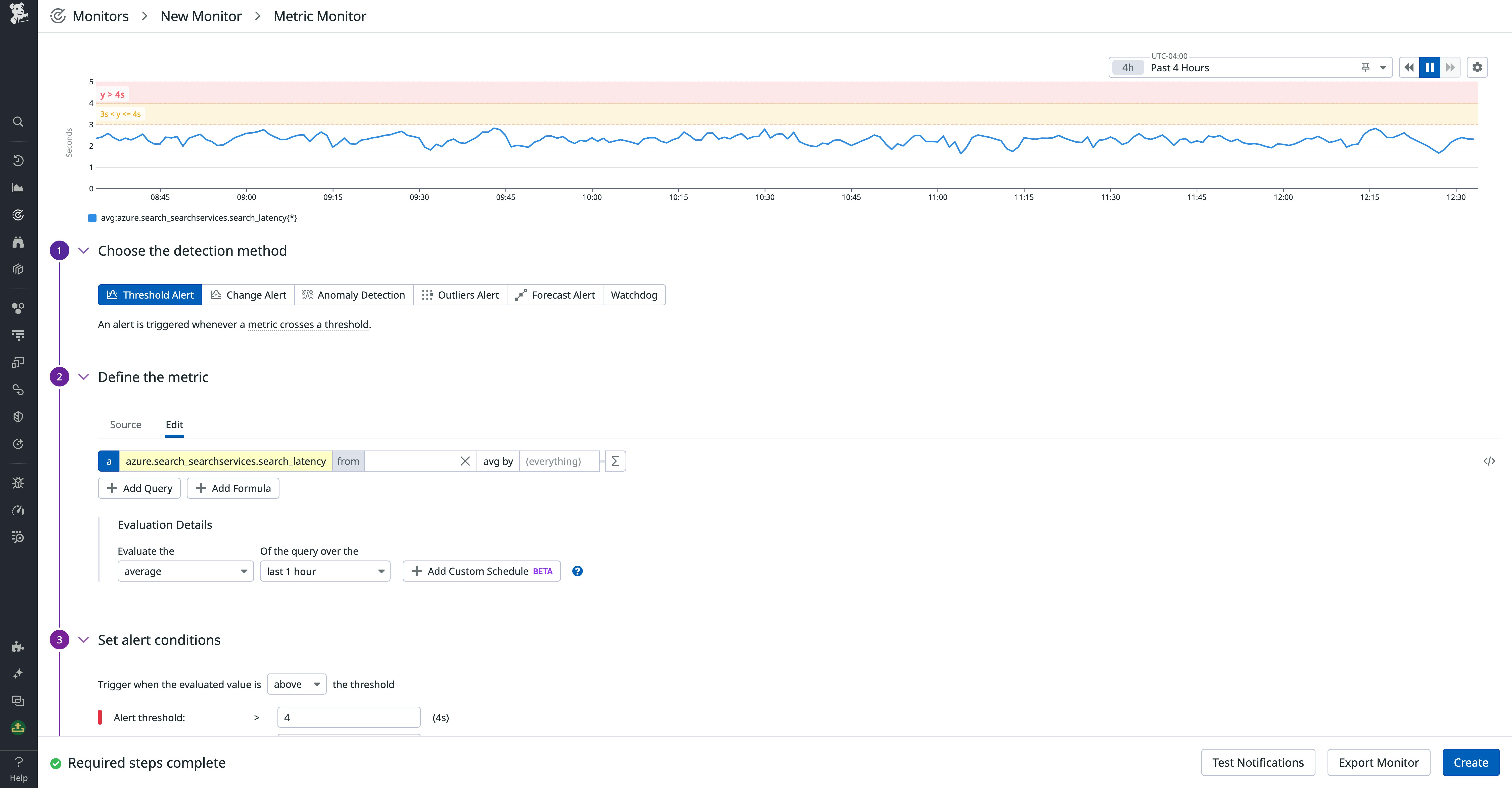 Creating a metric monitor for Azure AI Search latency Creating a metric monitor for Azure AI Search latency