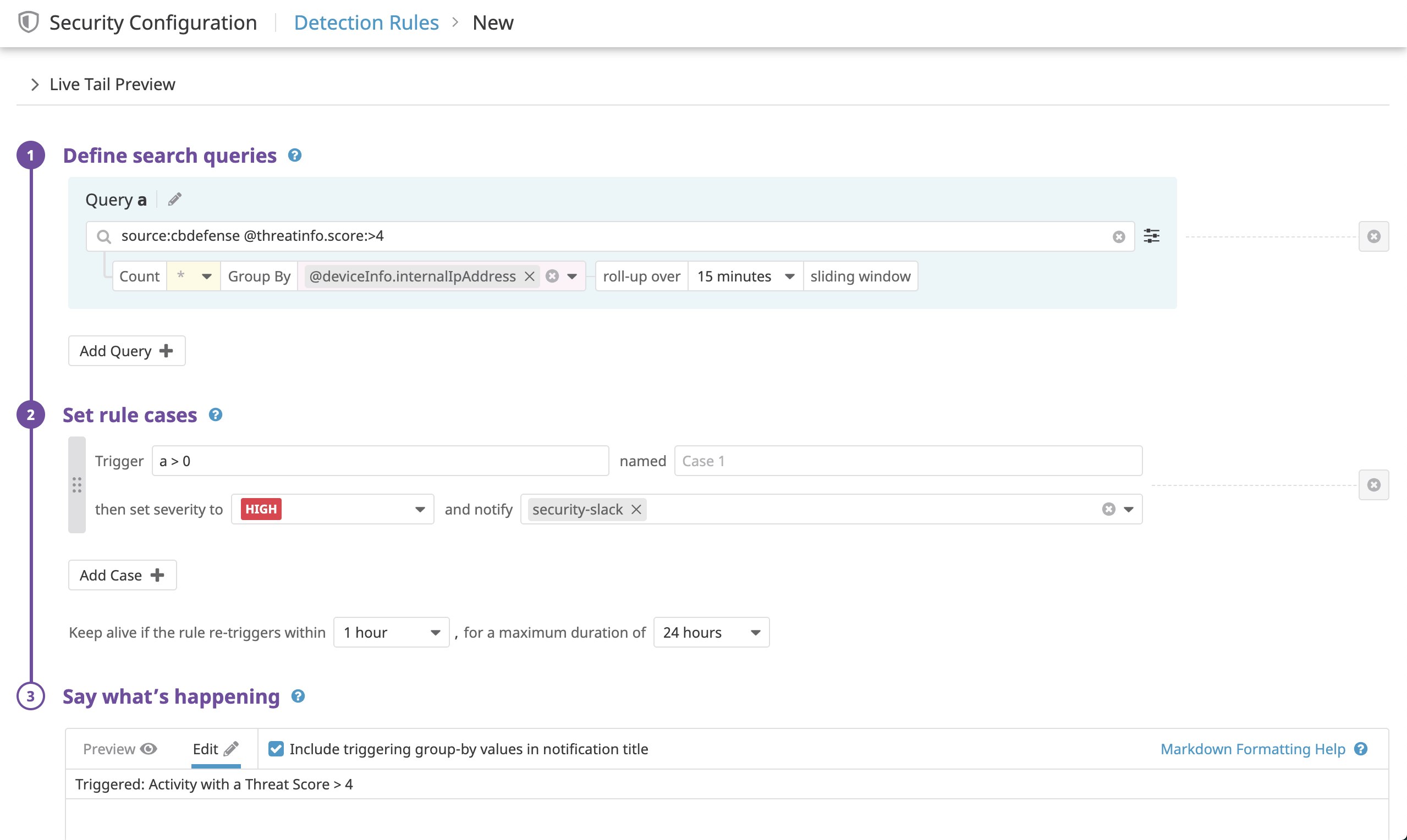 Create new detections rules based on Carbon Black logs for endpoint protection Create new detections rules based on Carbon Black logs for endpoint protection
