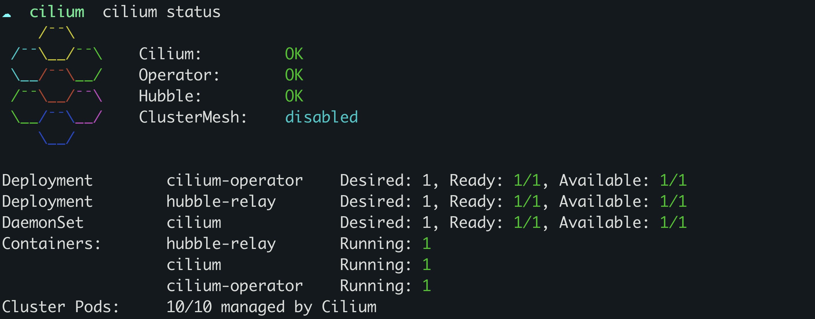 Cilium CLI output Cilium CLI output