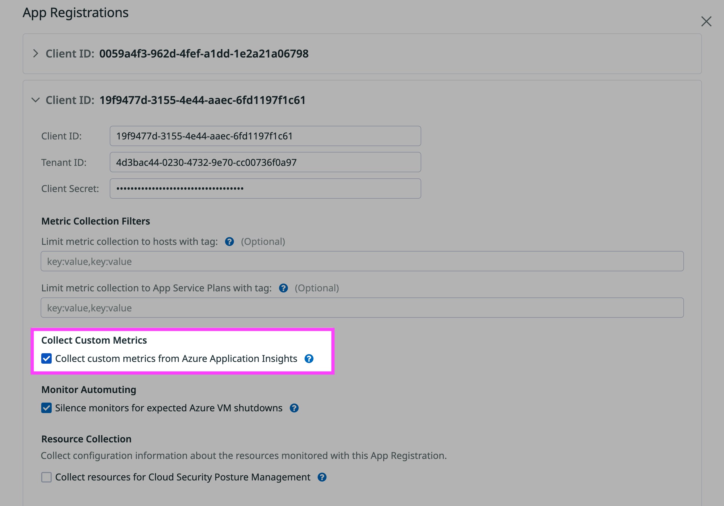 Collect custom metrics directly from App insights with a single click. Collect custom metrics directly from App insights with a single click.