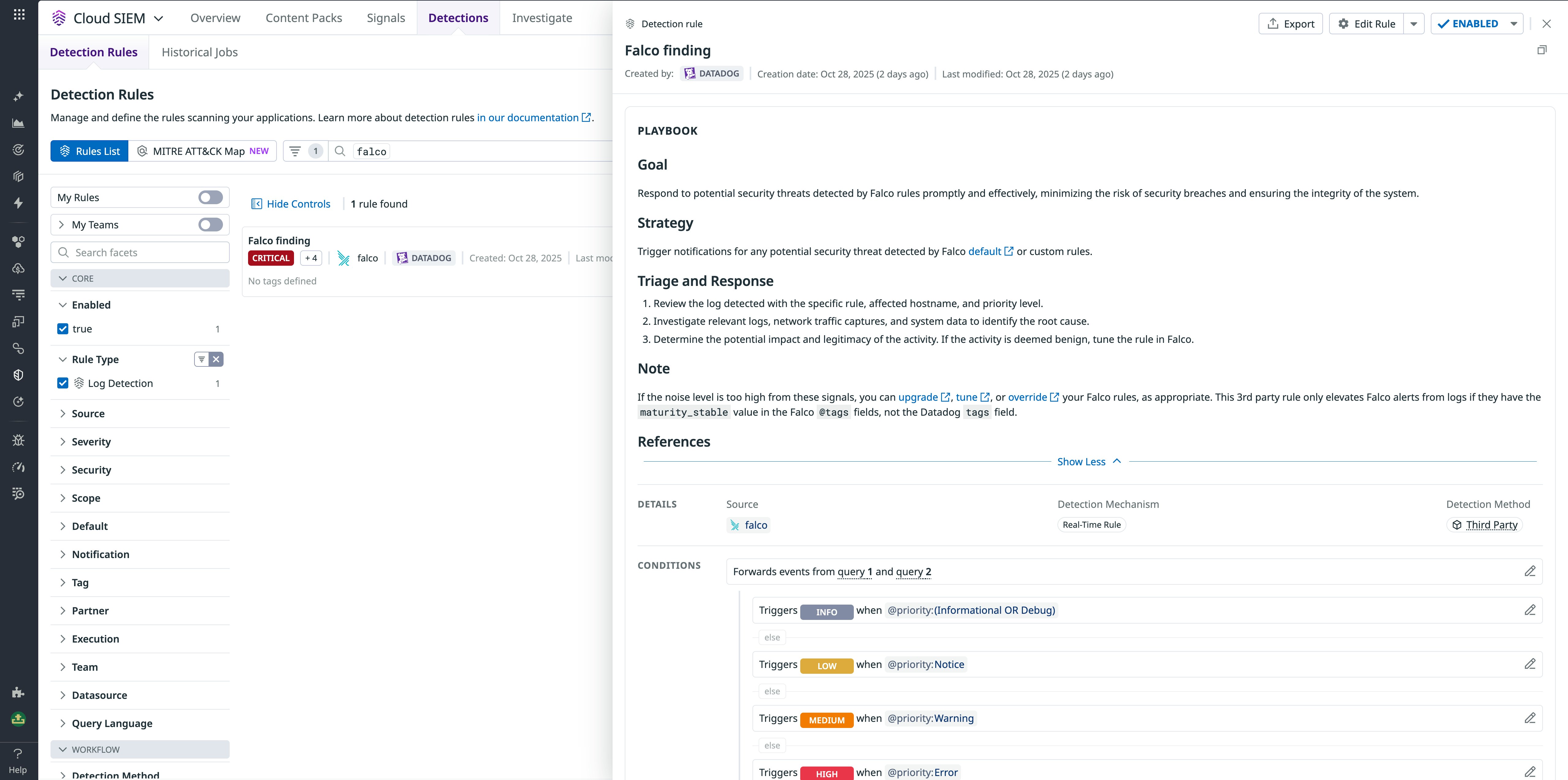 The Falco security signal that can help you detect attacks in Cloud SIEM The Falco security signal that can help you detect attacks in Cloud SIEM